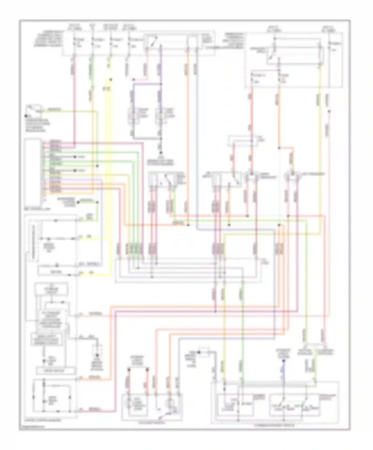 Wiring diagram left fog light for Honda Fit I (2004-2009)