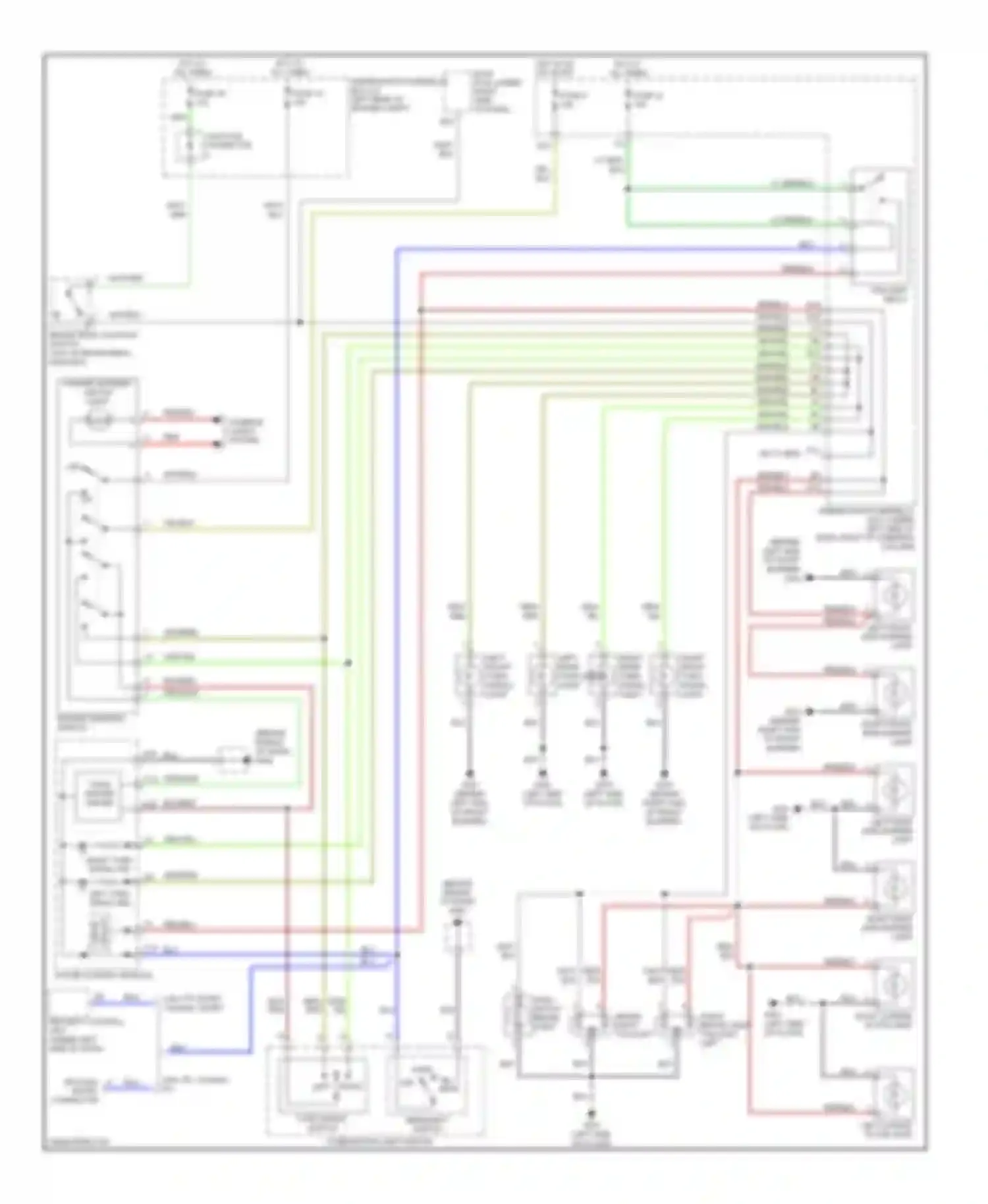 Wiring diagram left front side marker for Honda Fit I (2004-2009)