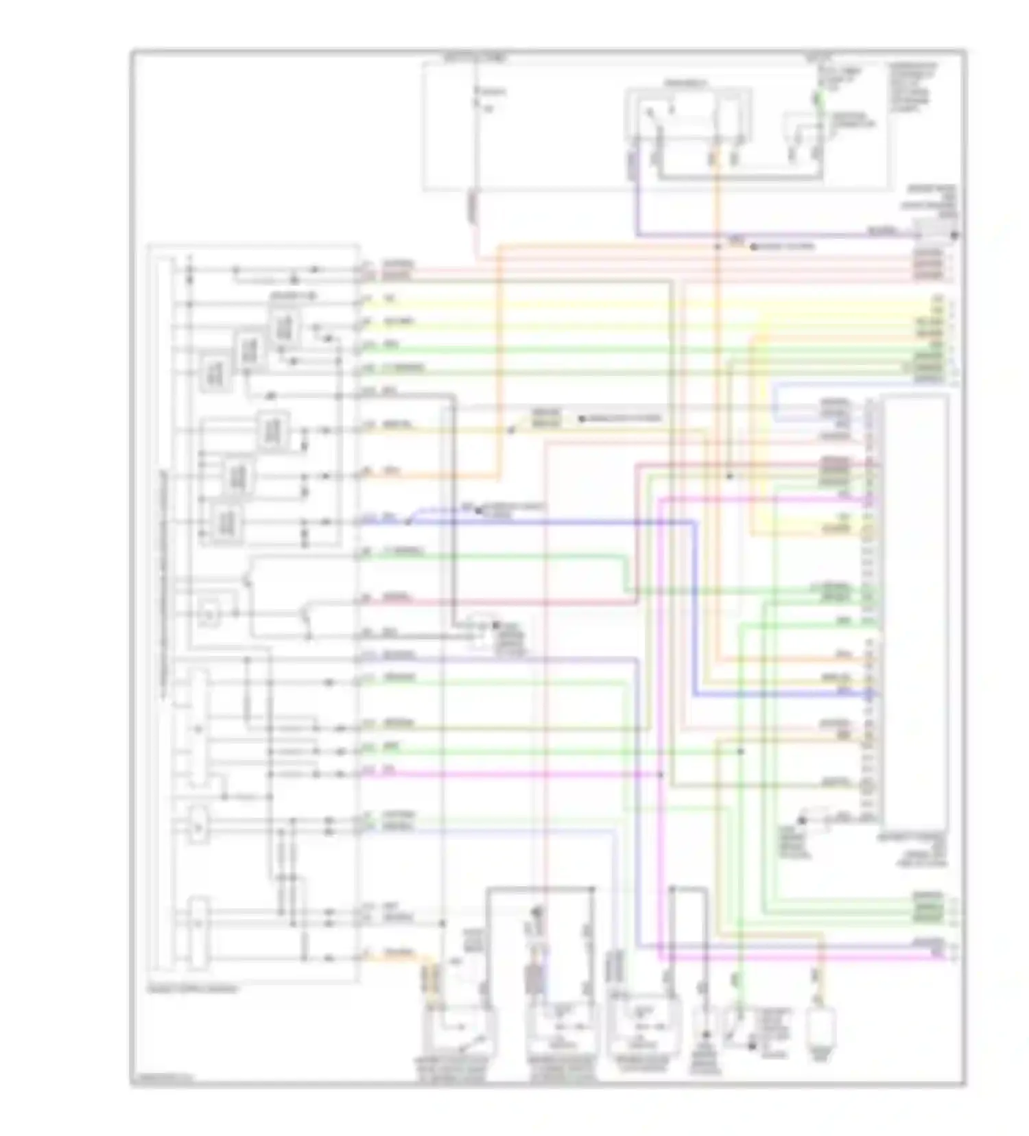 Wiring diagram security control unit (under left for Honda Fit I (2004-2009)