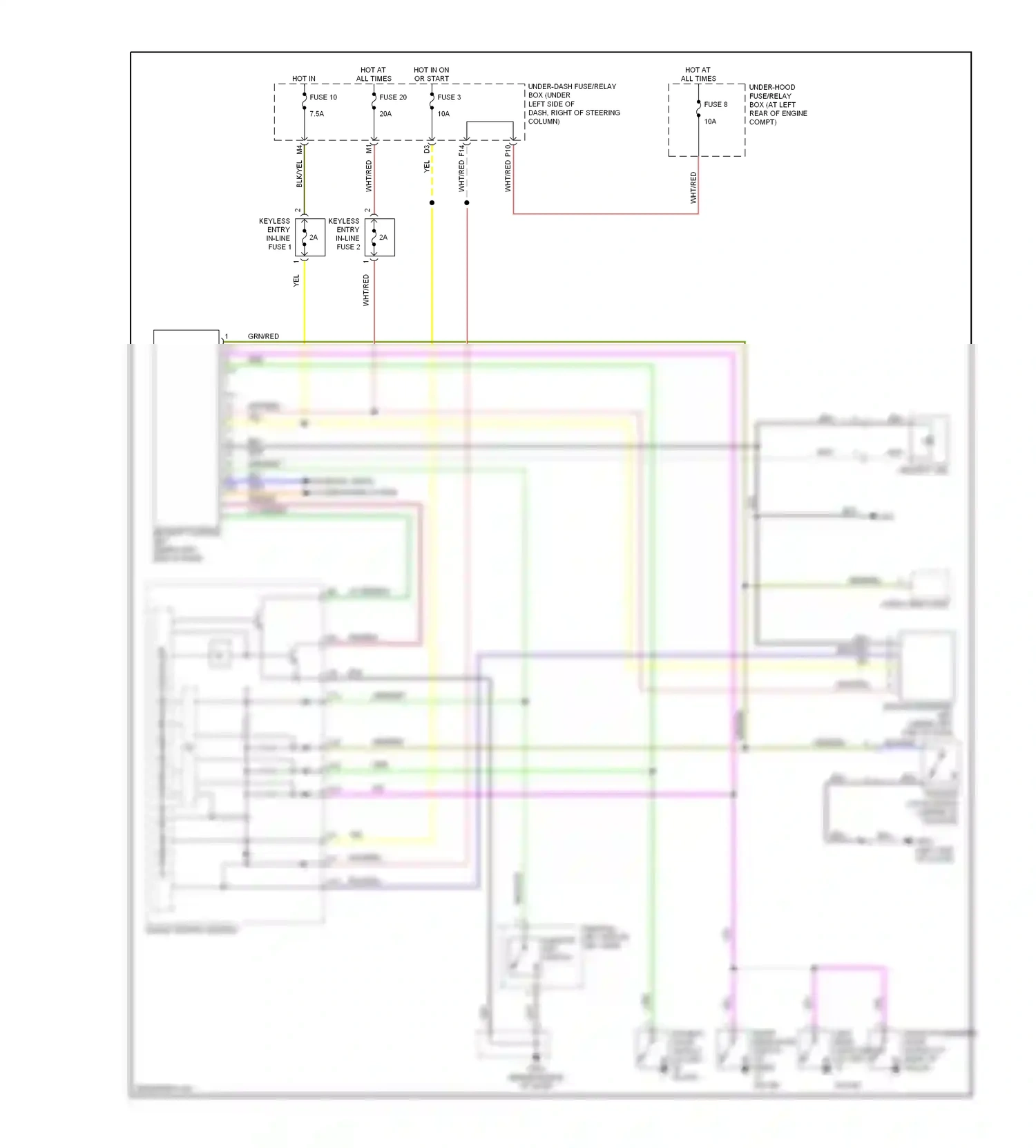 Wiring diagram pillar) for Honda Fit I (2004-2009) (2 of 2)