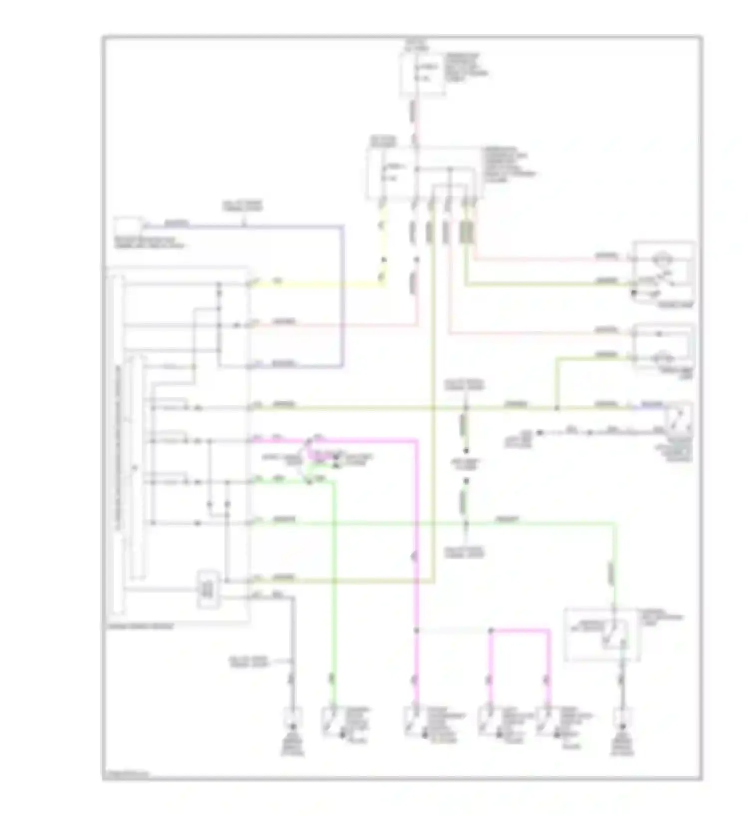 Wiring diagram ignition key switch/key light for Honda Fit I (2004-2009)