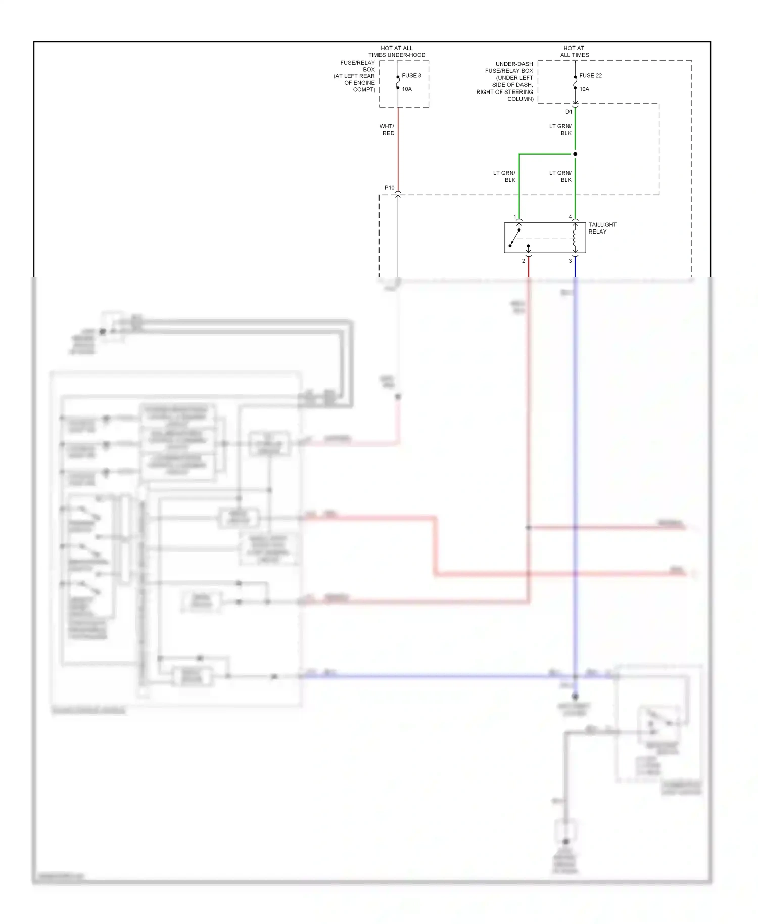 Wiring diagram select/ reset switch for Honda Fit I (2004-2009) (1 of 1)