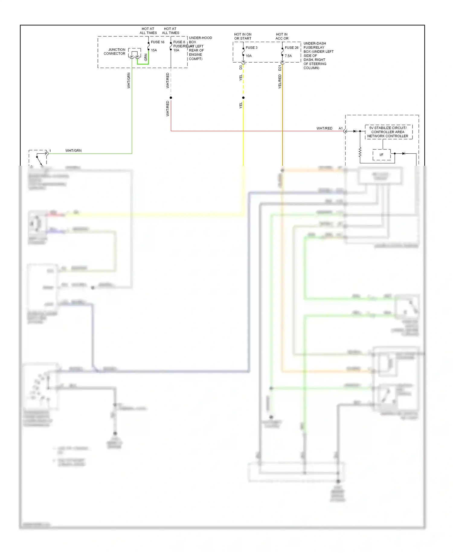 Wiring diagram shift lock solenoid for Honda Fit I (2004-2009) (1 of 1)