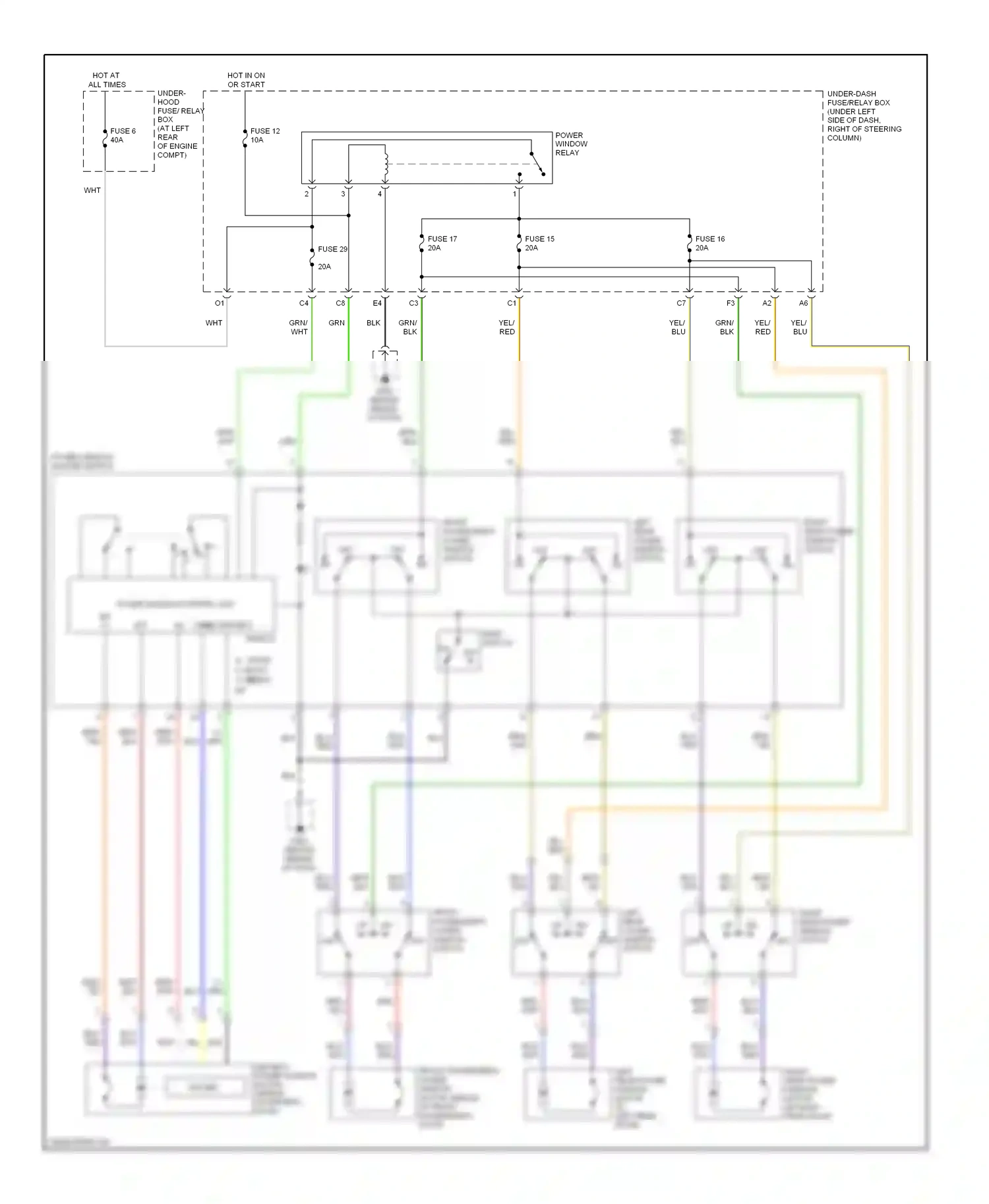 Wiring diagram up dn for Honda Fit I (2004-2009) (1 of 1)