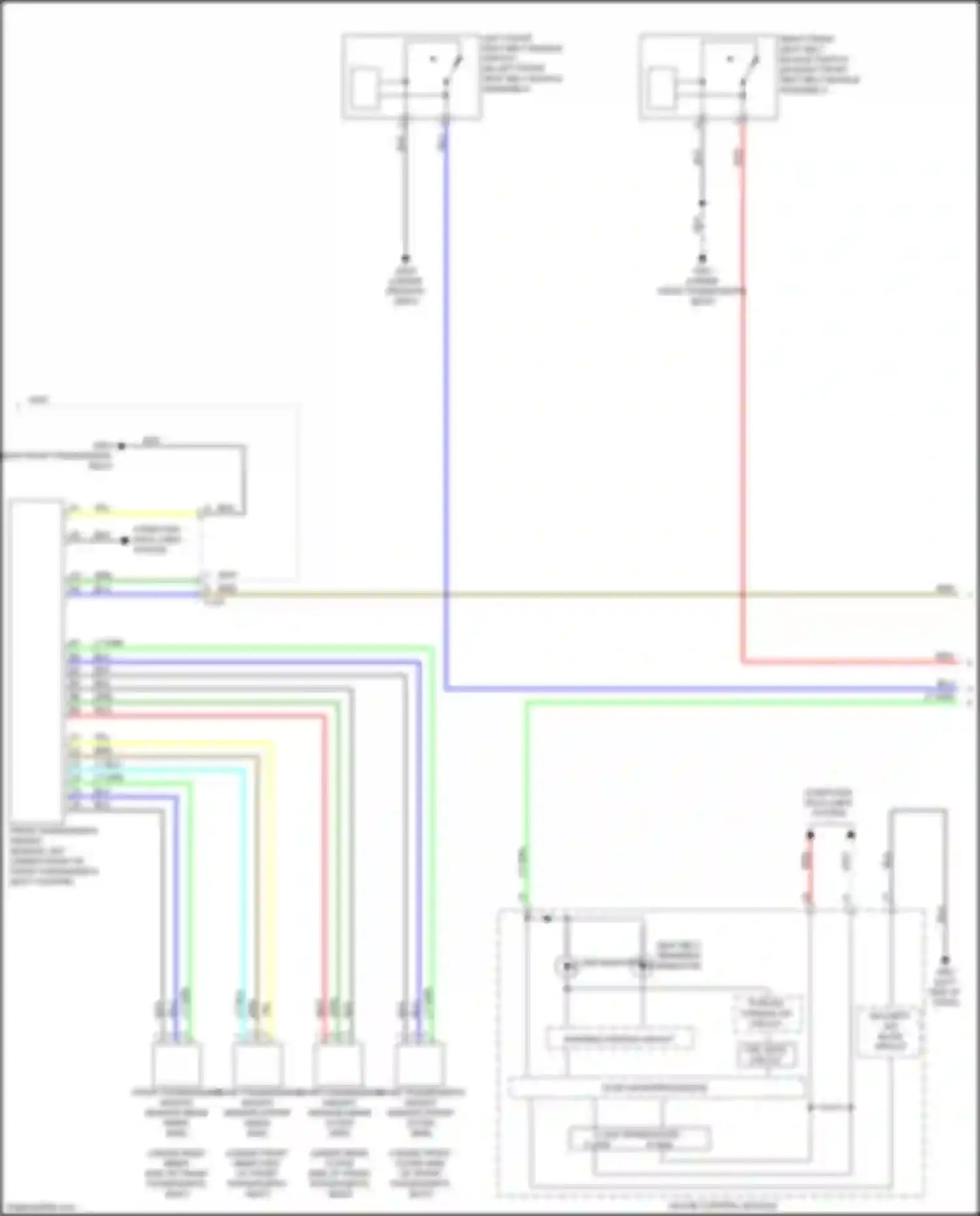 Wiring diagram front passenger's weight sensor unit for Honda HR-V II (2015-2018) (4 of 4)