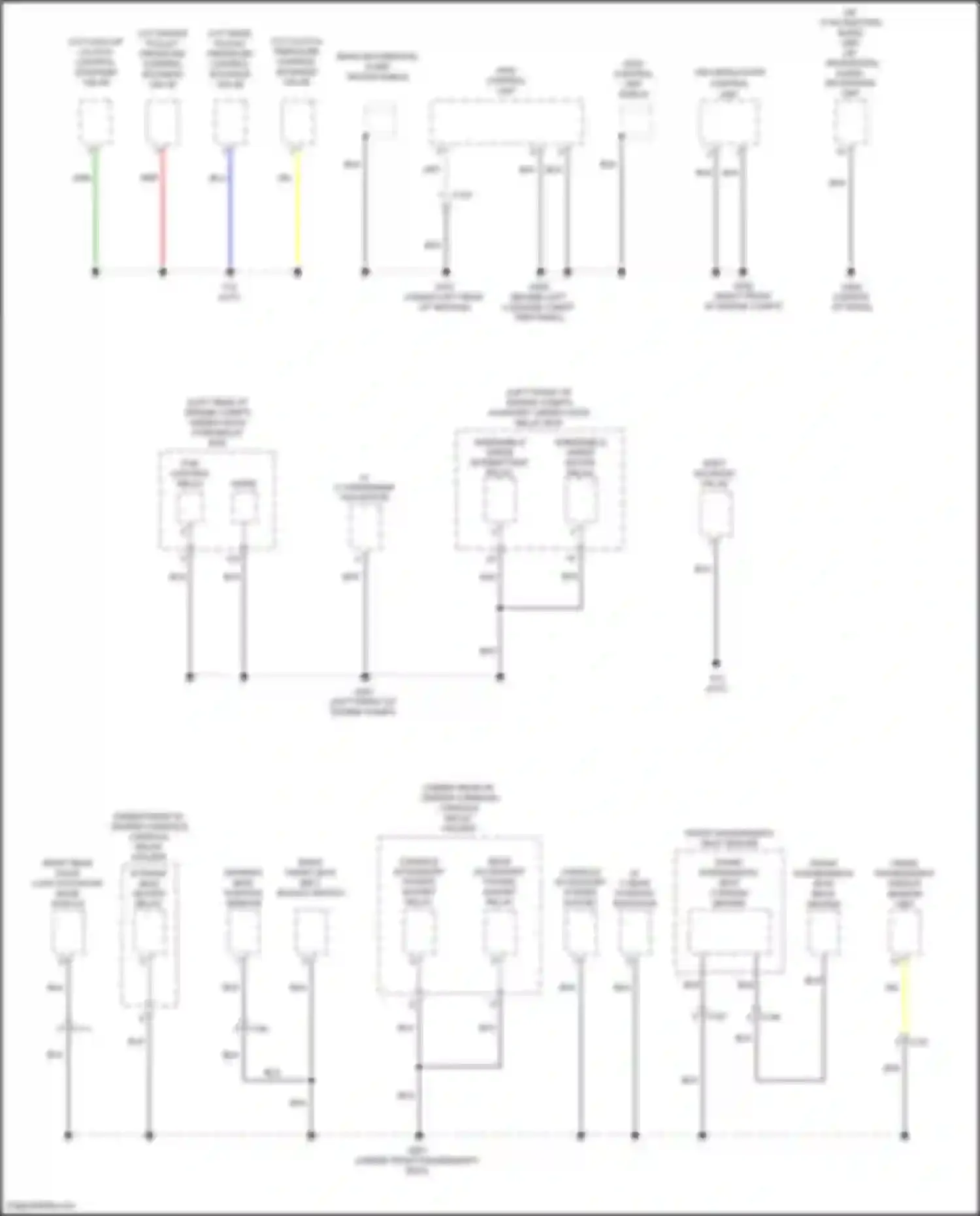 Wiring diagram front passenger's weight sensor unit for Honda HR-V II (2015-2018) (2 of 4)