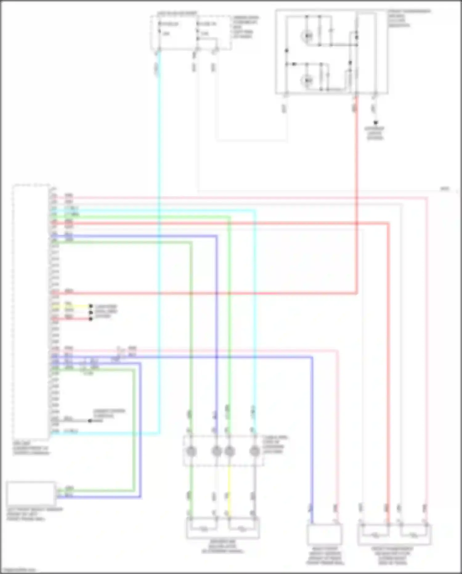 Wiring diagram left front impact sensor for Honda HR-V II (2015-2018) (1 of 1)