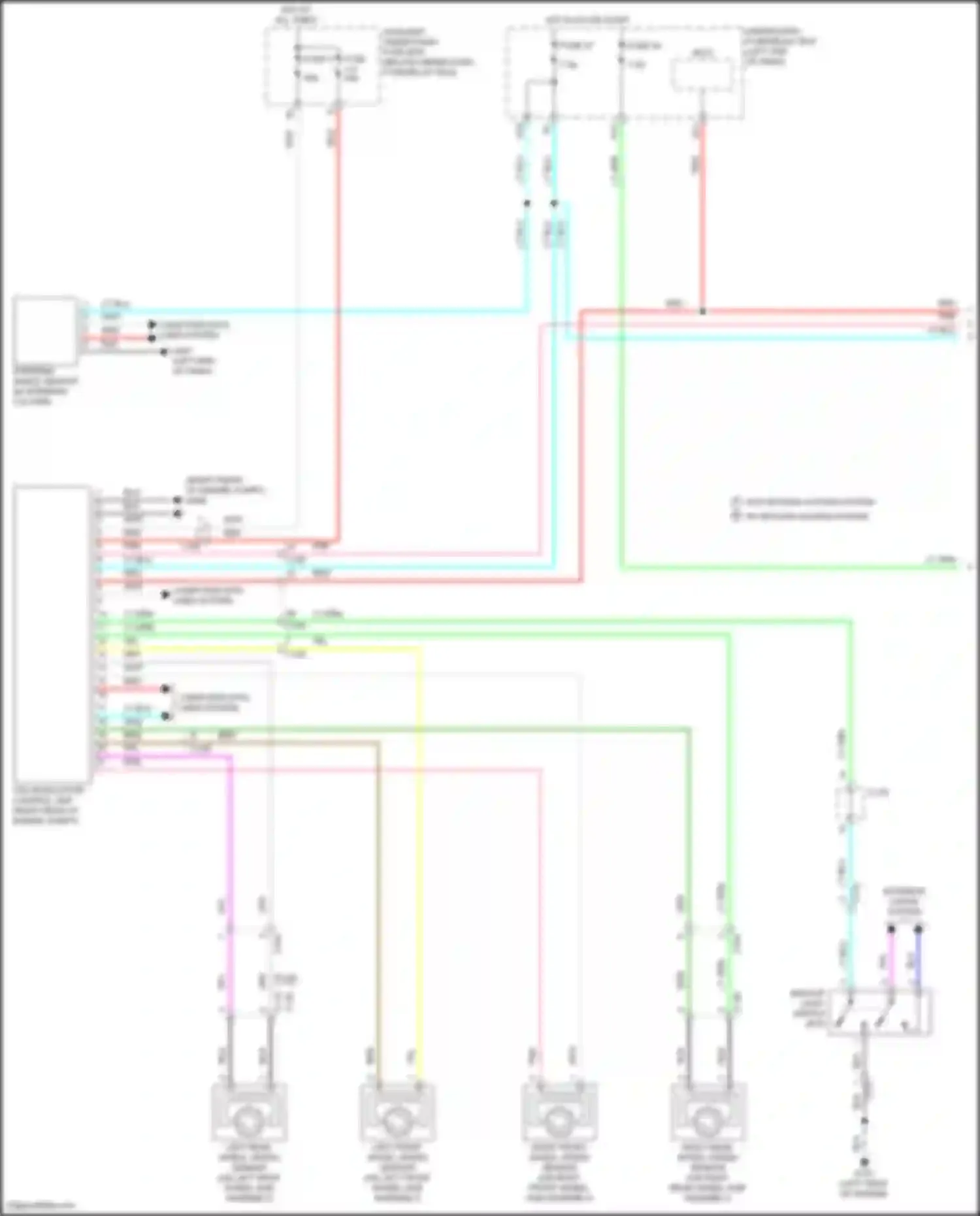 Wiring diagram left rear wheel speed sensor for Honda HR-V II (2015-2018) (1 of 1)