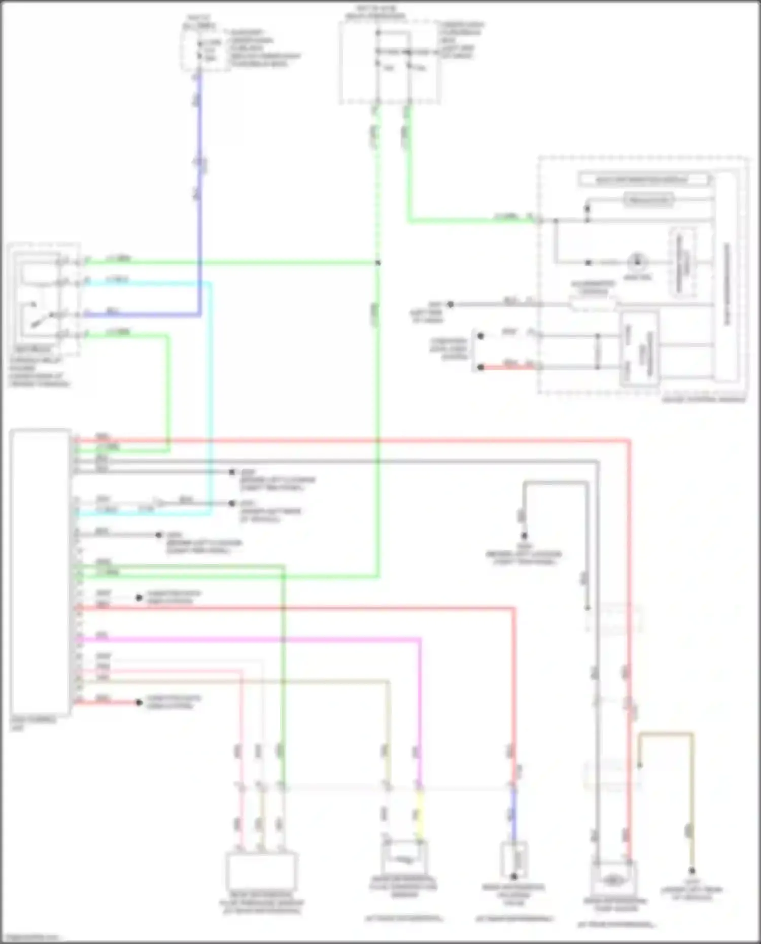 Wiring diagram rear differential fluid pressure sensor for Honda HR-V II (2015-2018) (1 of 1)