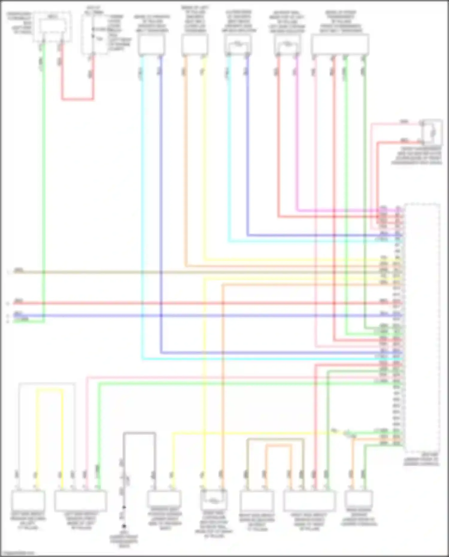 Wiring diagram rear safing sensor for Honda HR-V II (2015-2018) (1 of 1)