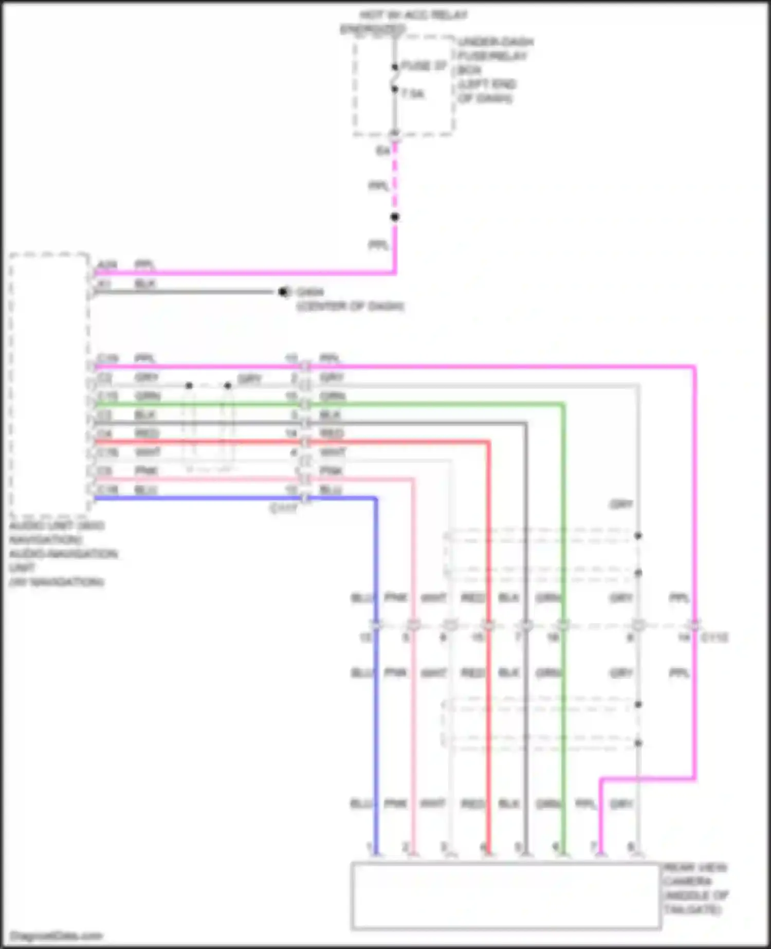 Wiring diagram under-dash fuse/relay box for Honda HR-V II (2015-2018) (50 of 57)