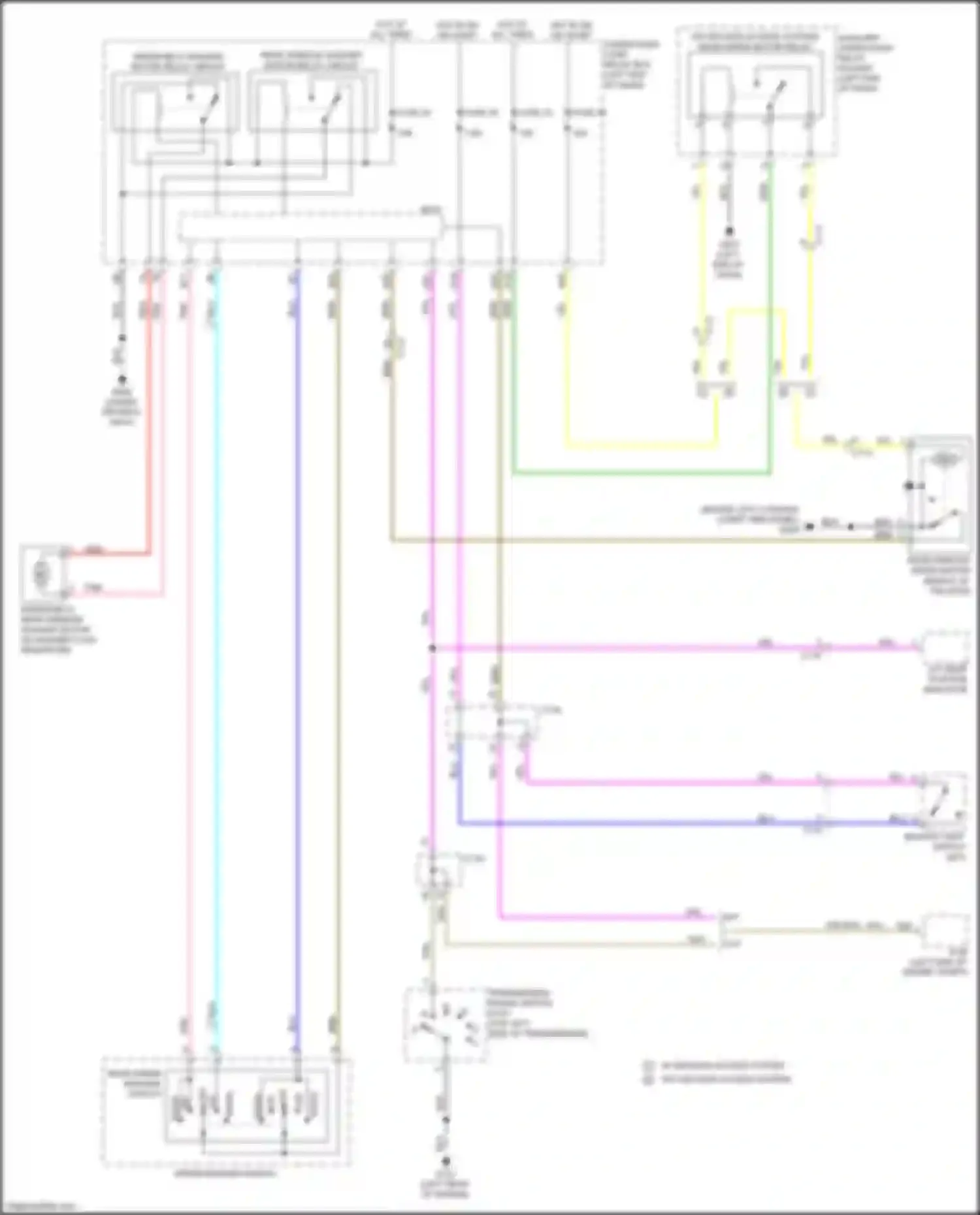 Wiring diagram w/ keyless access system w/o keyless access system for Honda HR-V II (2015-2018) (3 of 3)