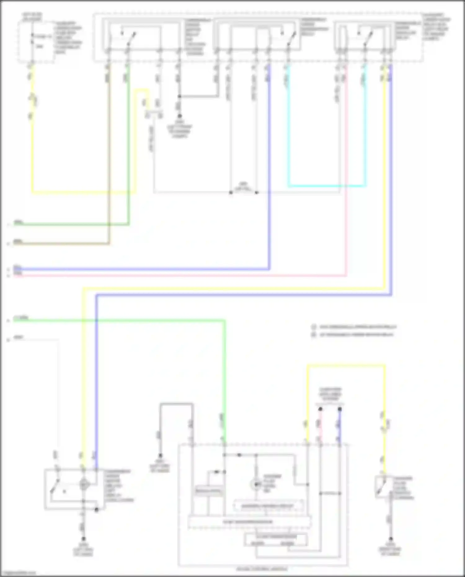 Wiring diagram w/o windshield wiper motor relay w/ windshield wiper motor relay for Honda HR-V II (2015-2018) (1 of 1)