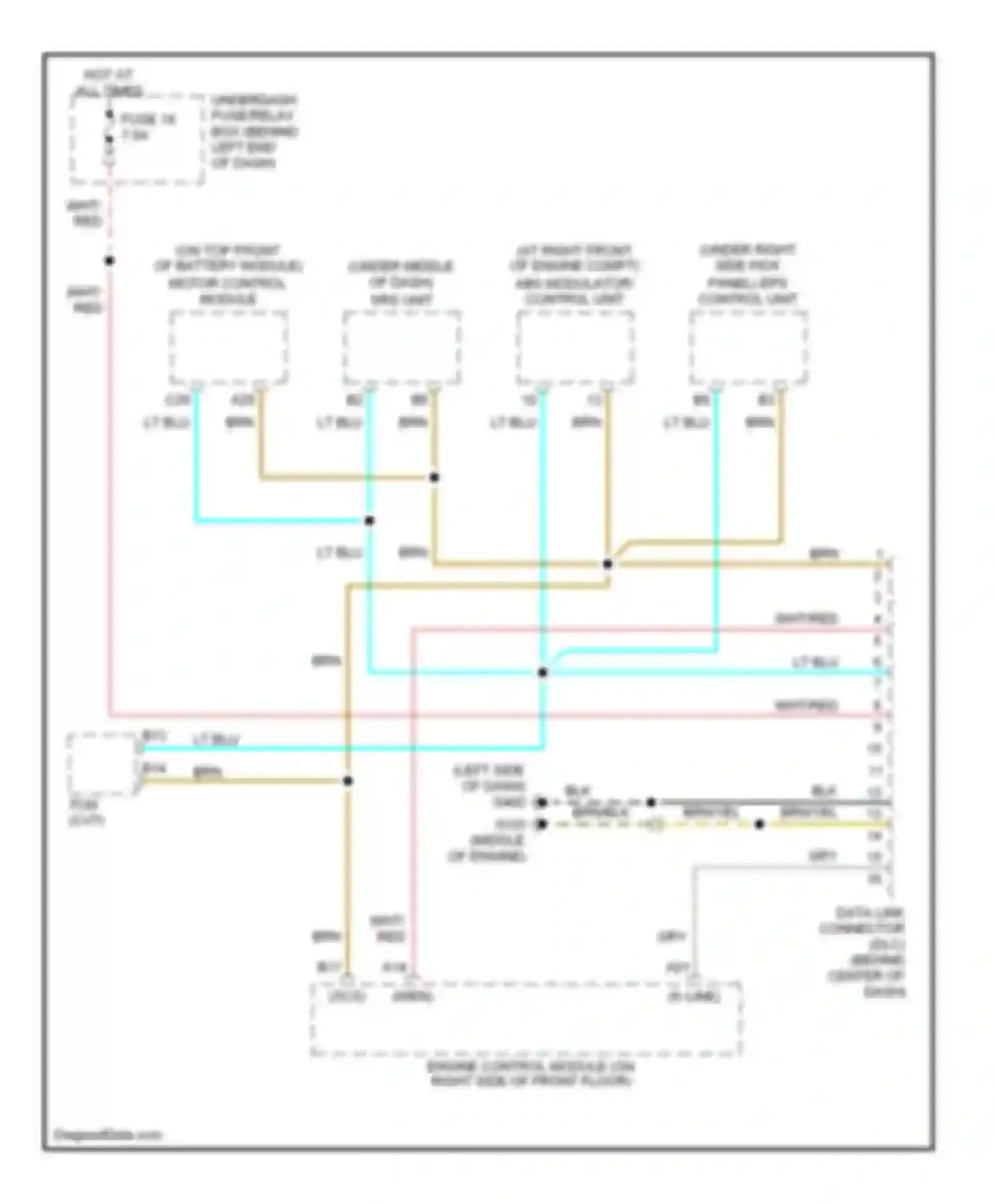 Insight Honda ZE1 (1999-2006): Computer data lines circuit