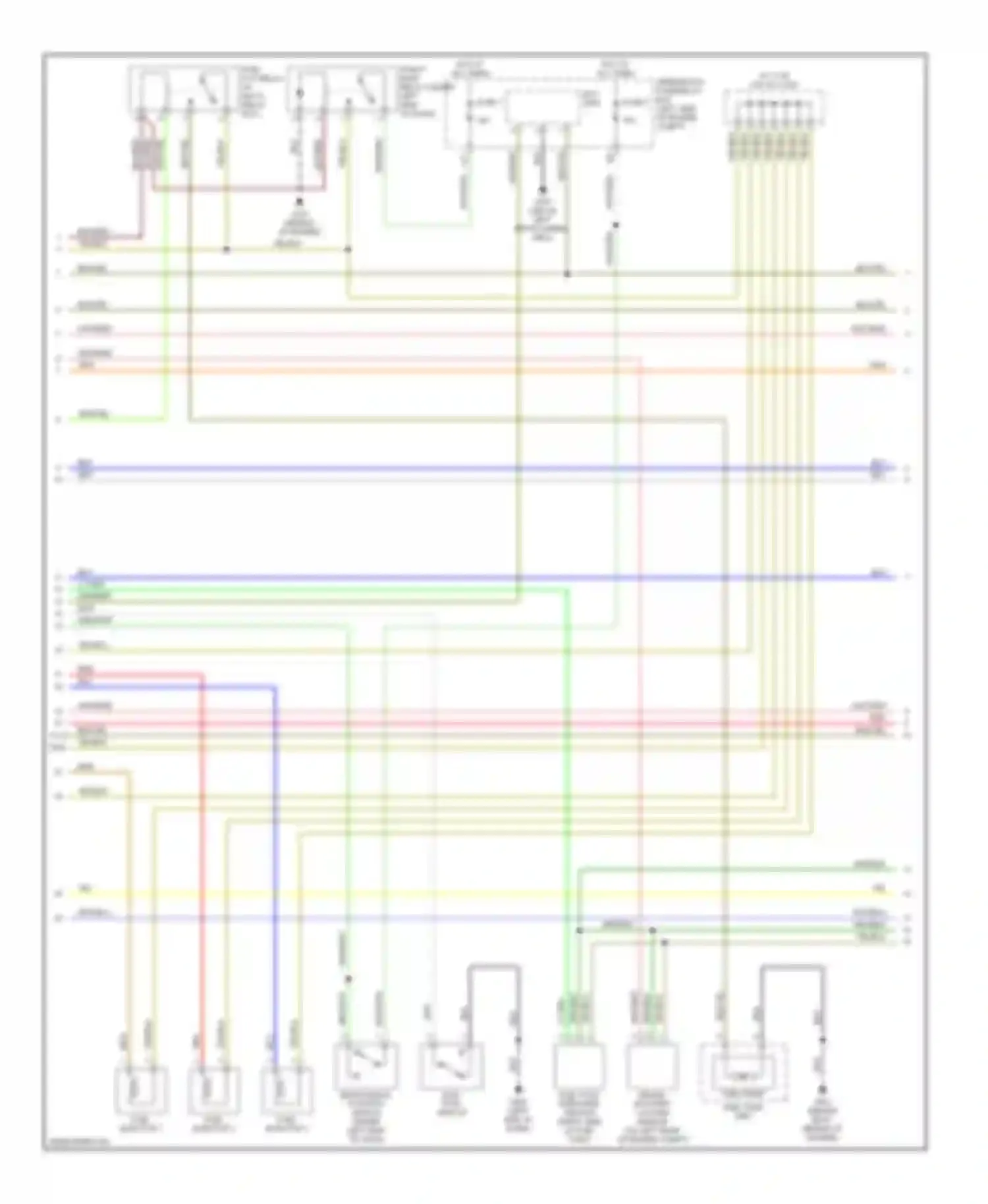 Insight Honda ZE1 (1999-2006): Wiring diagram engine performance 1.0l, engine controls circuit (2 of 4)