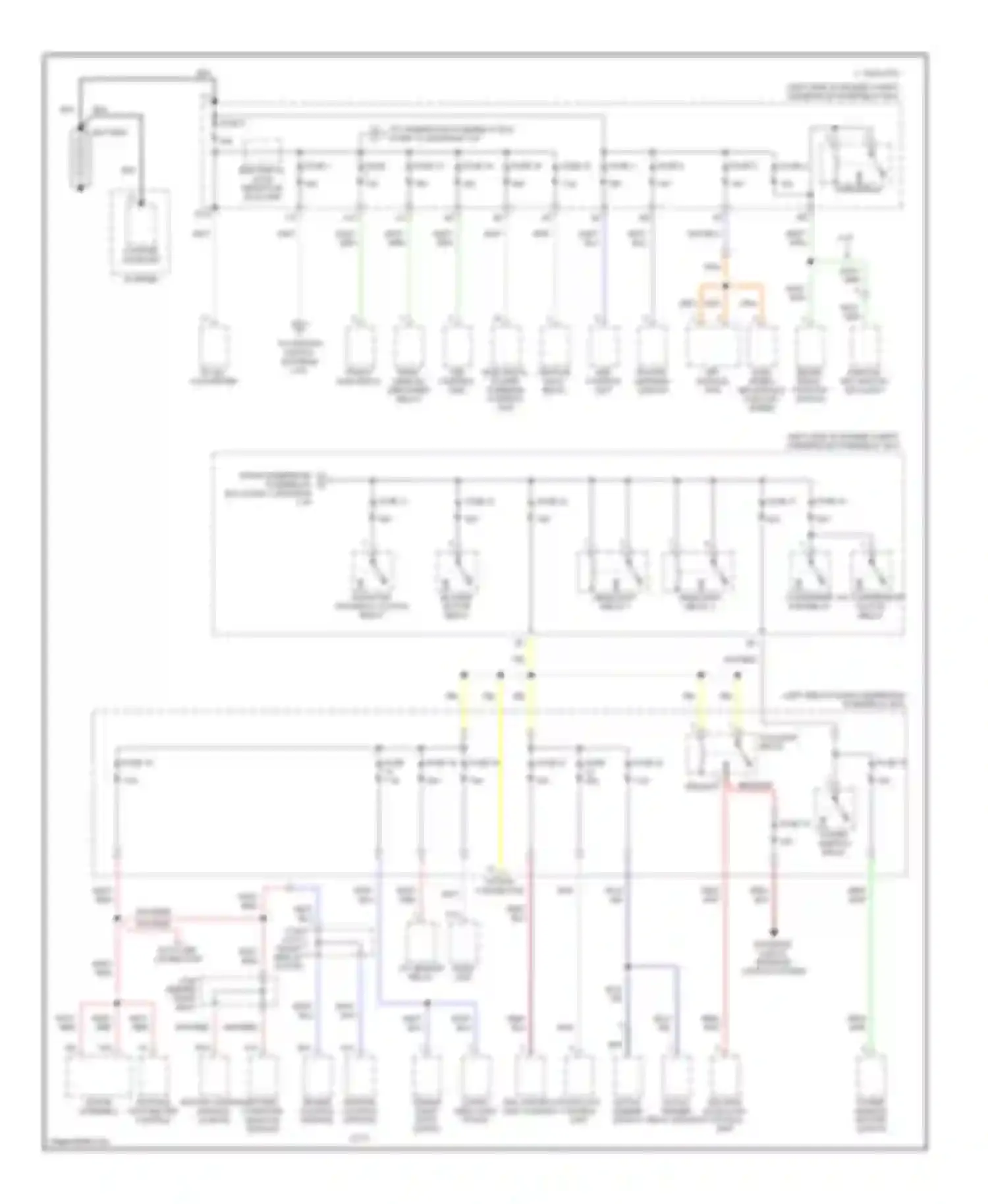 Insight Honda ZE1 (1999-2006): Power distribution circuit (1 of 3)