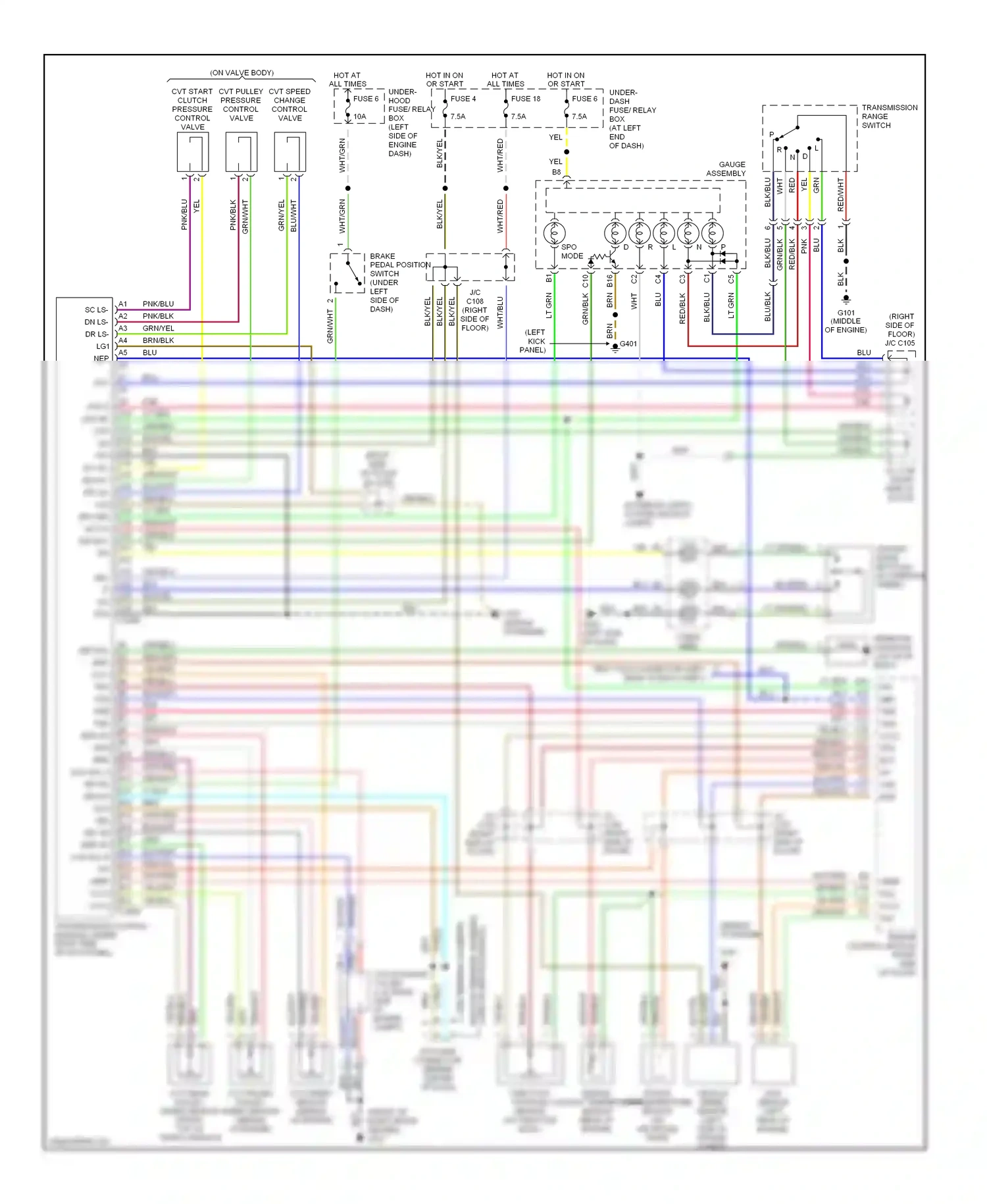Wiring diagram blu for Honda Insight ZE1 (1999-2006) (31 of 33)