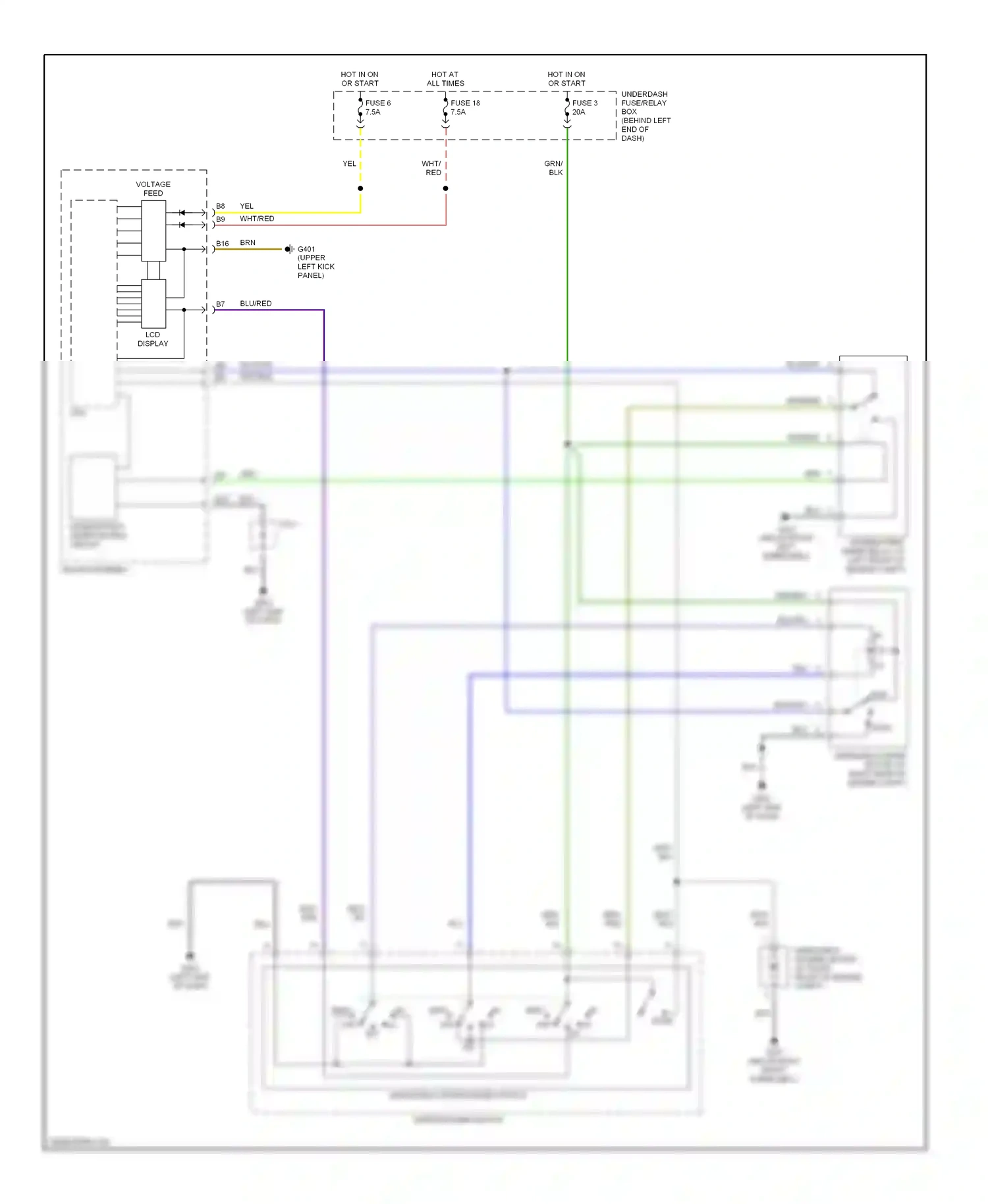 Wiring diagram blu for Honda Insight ZE1 (1999-2006) (32 of 33)
