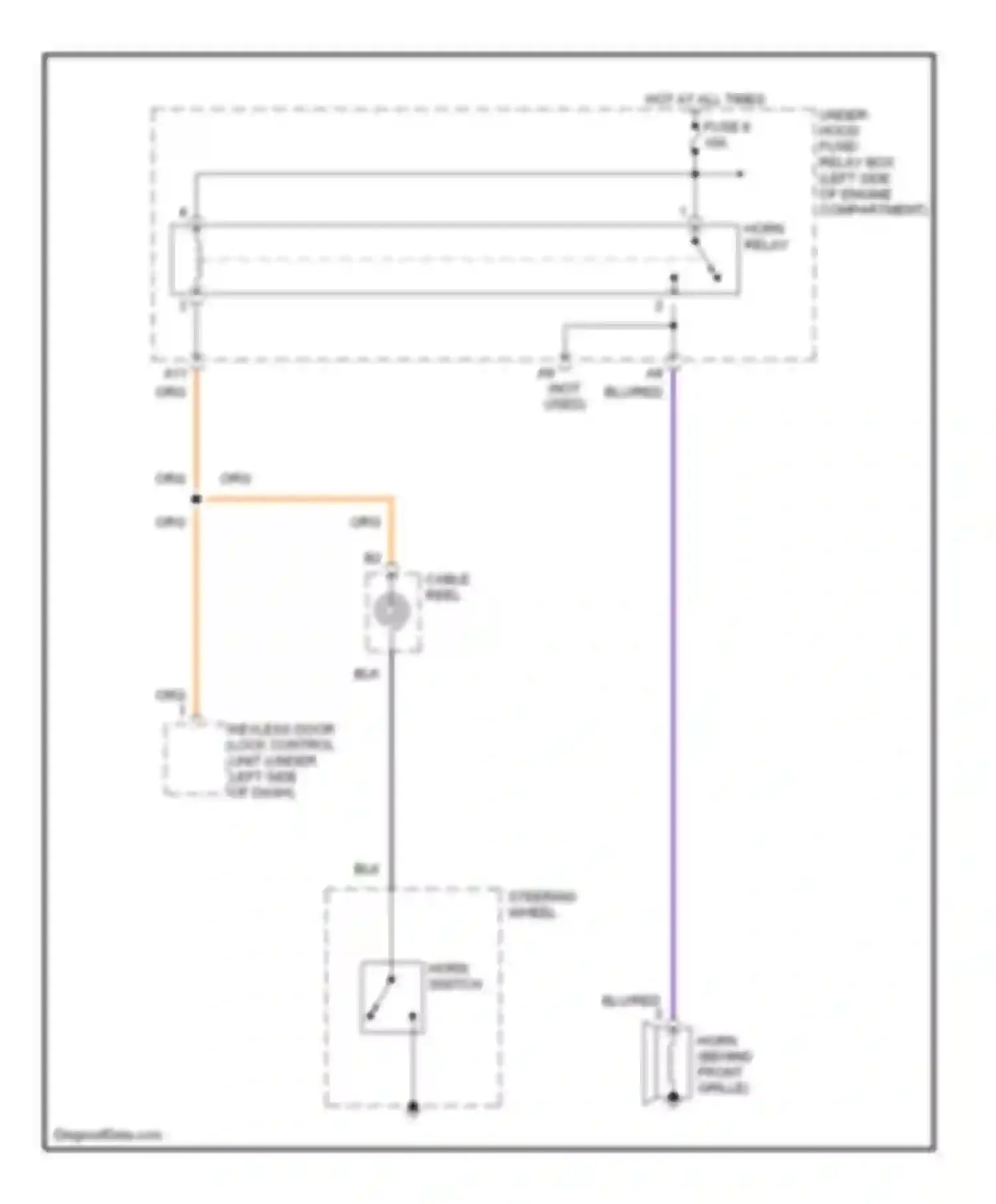 Wiring diagram fuse 6 for Honda Insight ZE1 (1999-2006)