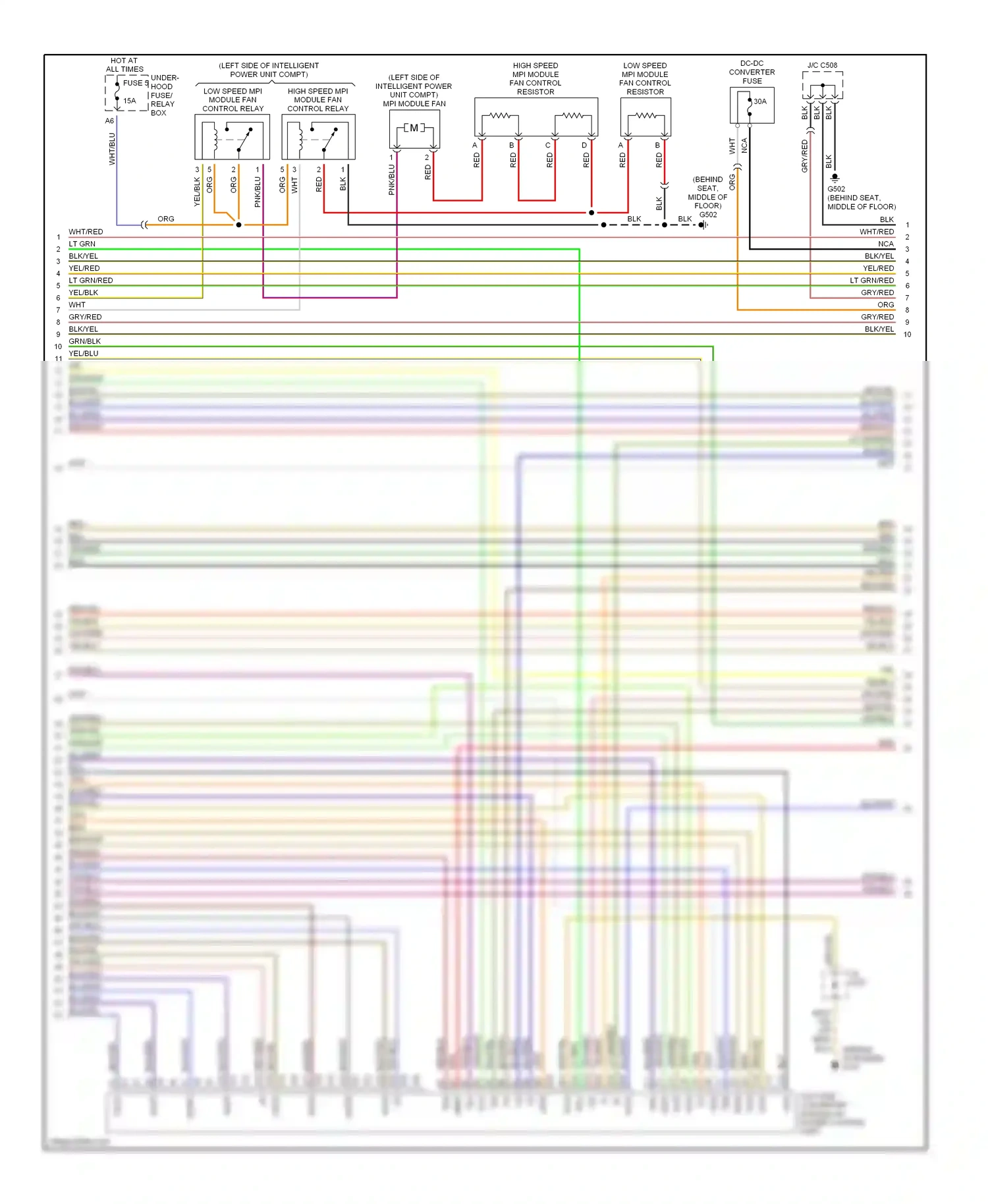 Wiring diagram nca for Honda Insight ZE1 (1999-2006) (4 of 7)