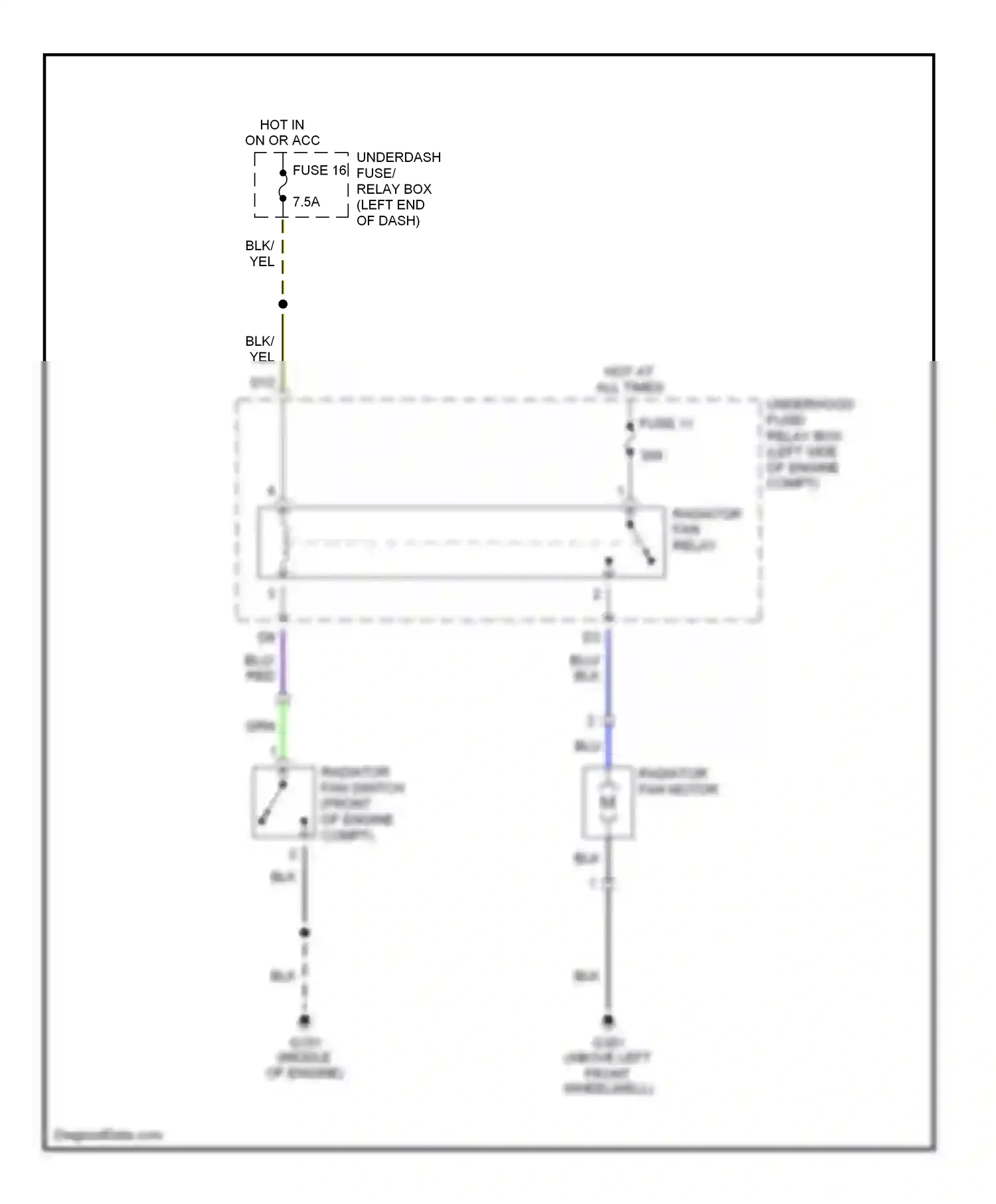 Wiring diagram red for Honda Insight ZE1 (1999-2006) (5 of 36)