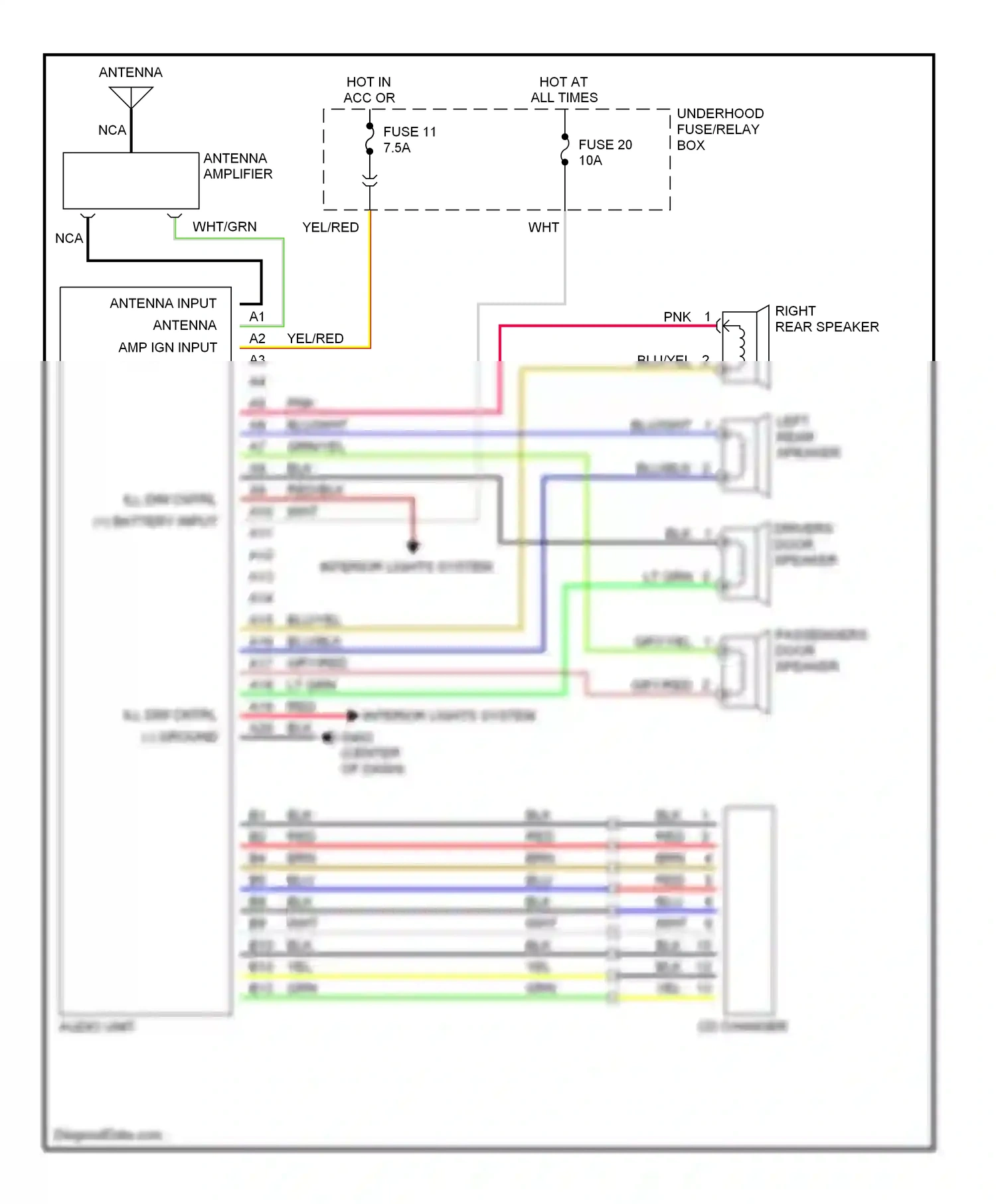 Wiring diagram red for Honda Insight ZE1 (1999-2006) (33 of 36)