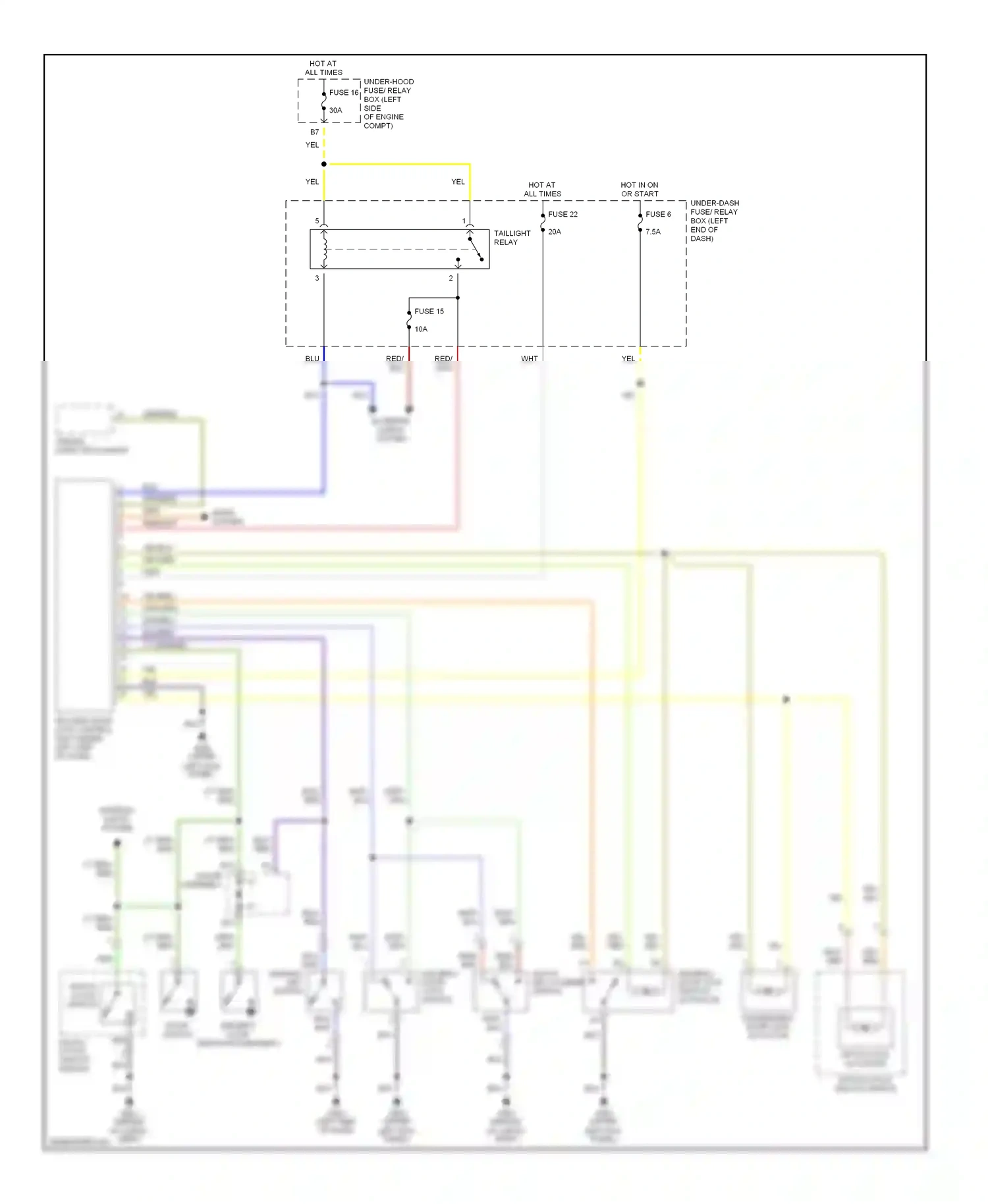 Wiring diagram red for Honda Insight ZE1 (1999-2006) (28 of 36)