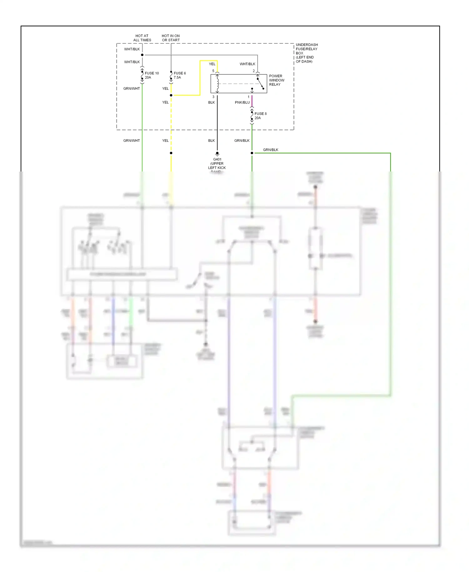 Wiring diagram up dn for Honda Insight ZE1 (1999-2006) (1 of 1)