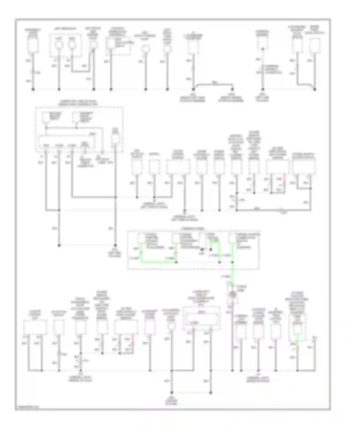 Insight Honda ZE2 facelift (2011-2014): Ground distribution circuit (2 of 4)