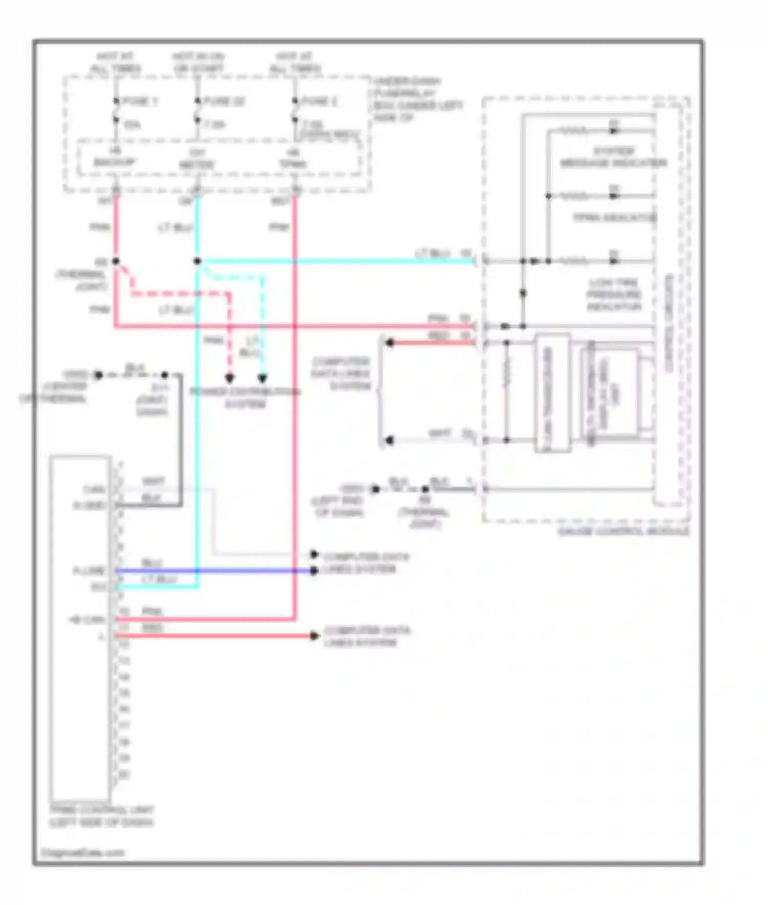 Insight Honda ZE2 facelift (2011-2014): Tire pressure monitoring circuit