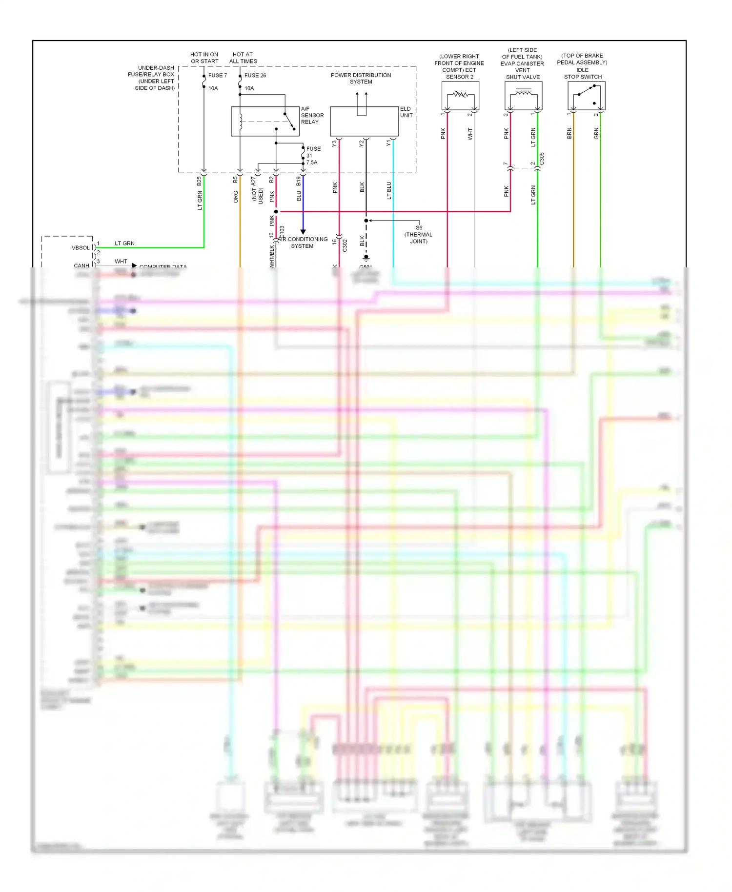 Wiring diagram air conditioning acpd apsa apsb system ppl for Honda Insight ZE2 facelift (2011-2014) (1 of 1)