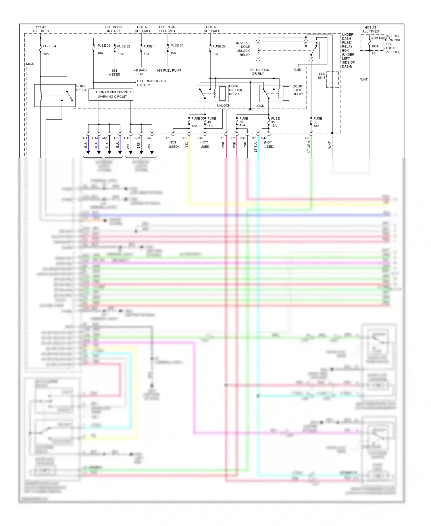 Wiring diagram blk for Honda Insight ZE2 facelift (2011-2014) (8 of 71)