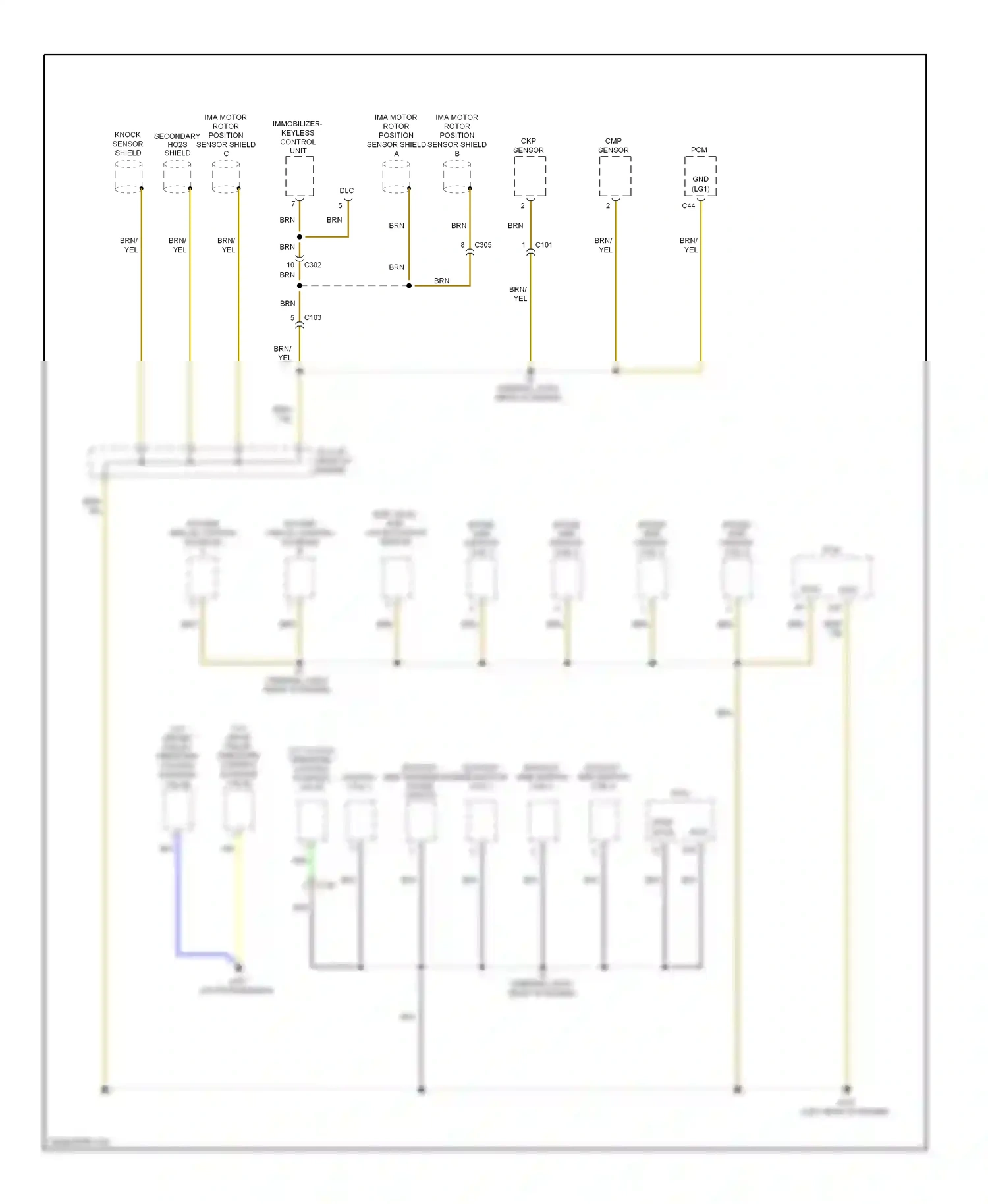 Wiring diagram blk for Honda Insight ZE2 facelift (2011-2014) (24 of 71)