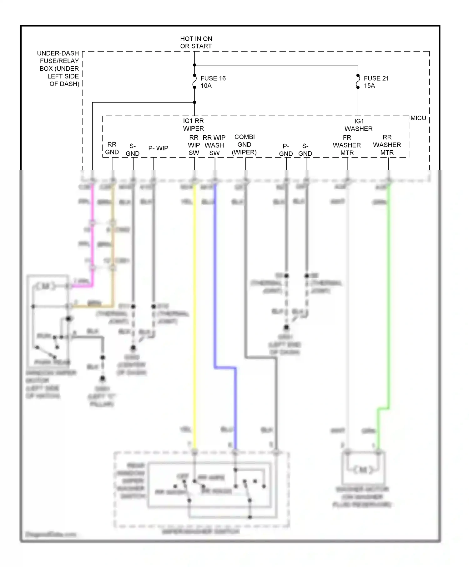 Wiring diagram grn for Honda Insight ZE2 facelift (2011-2014) (58 of 58)