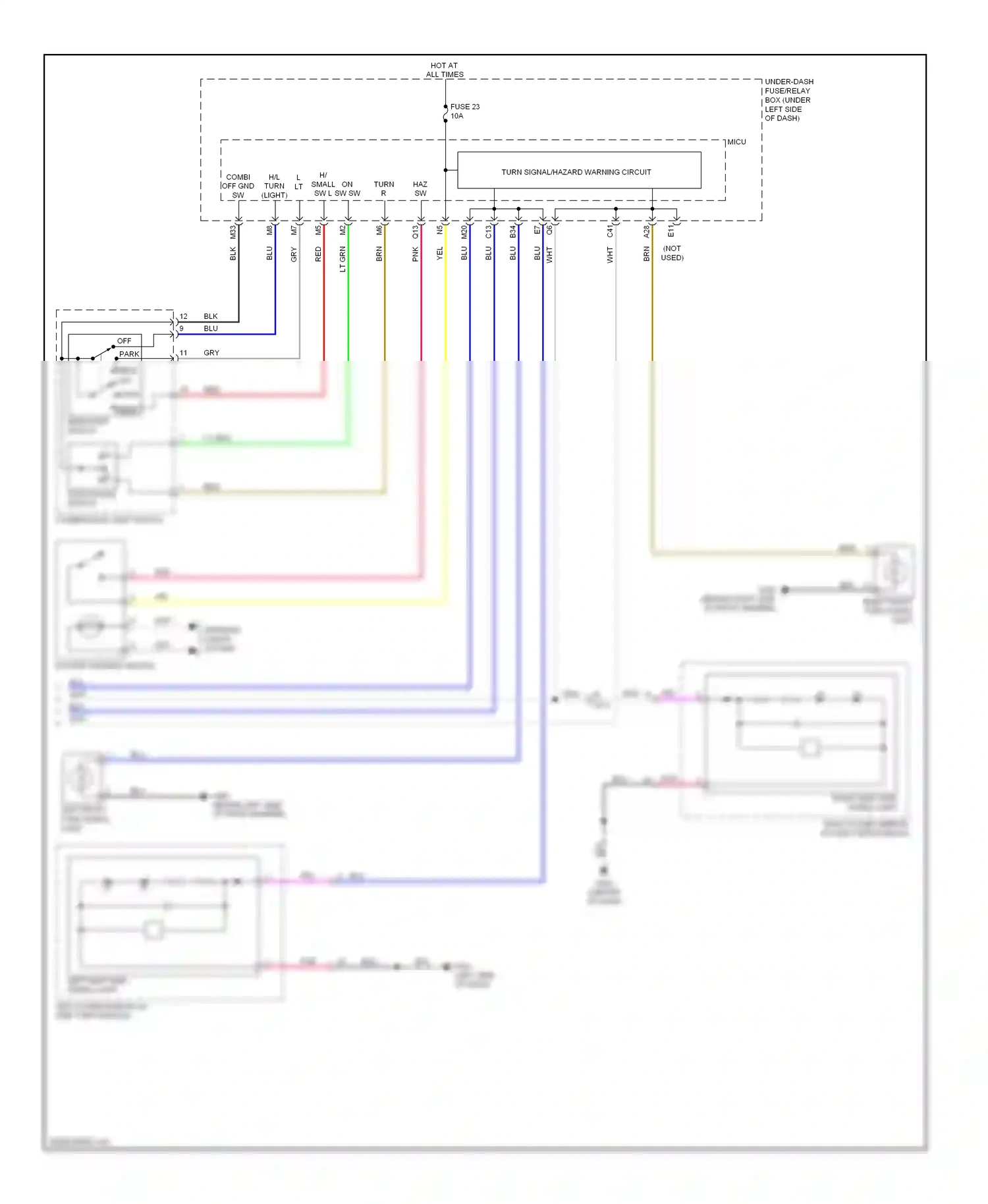 Wiring diagram gry for Honda Insight ZE2 facelift (2011-2014) (13 of 51)