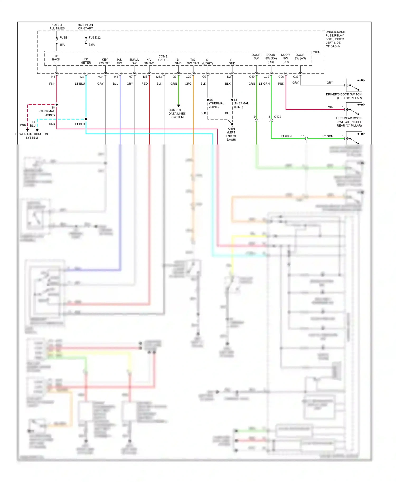 Wiring diagram lt grn for Honda Insight ZE2 facelift (2011-2014) (31 of 41)