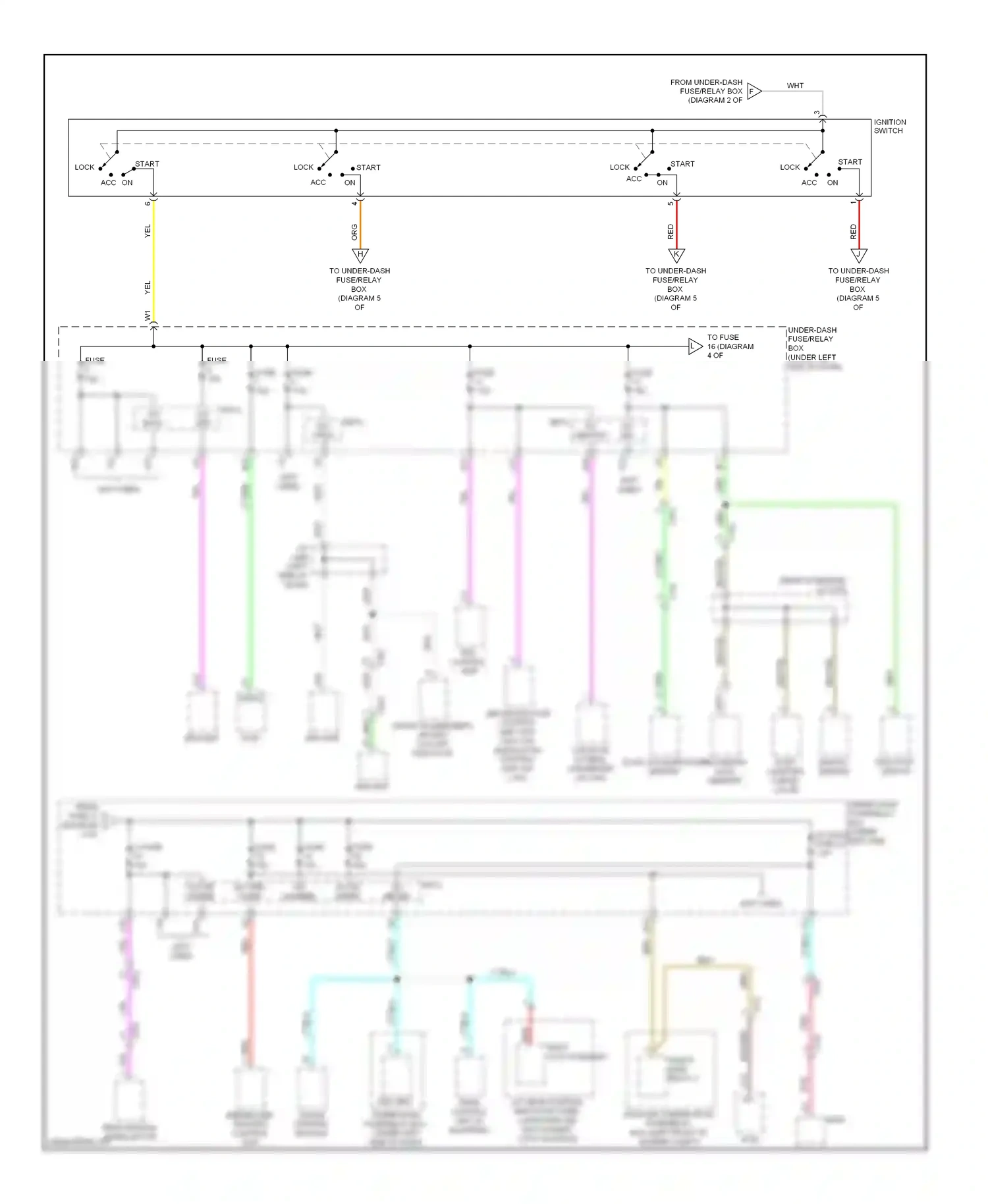 Wiring diagram ods unit for Honda Insight ZE2 facelift (2011-2014) (2 of 3)