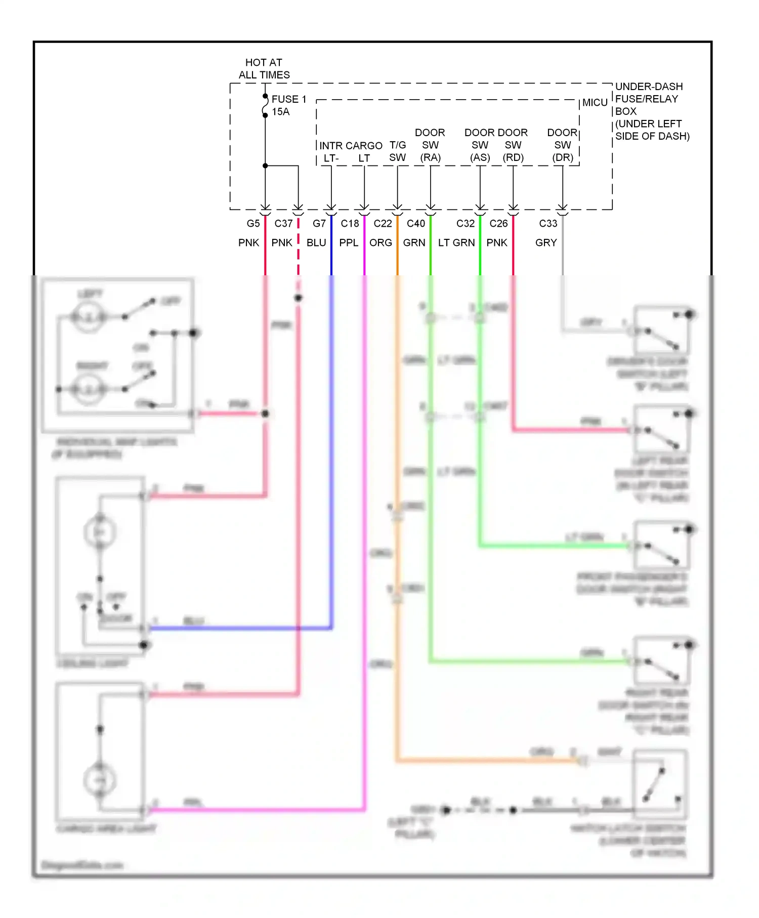 Wiring diagram on off for Honda Insight ZE2 facelift (2011-2014) (1 of 3)