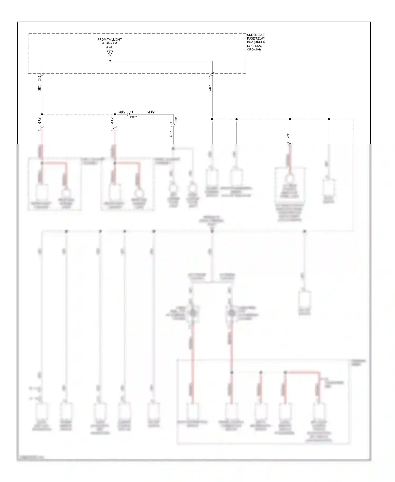 Wiring diagram rear side marker light for Honda Insight ZE2 facelift (2011-2014) (3 of 3)