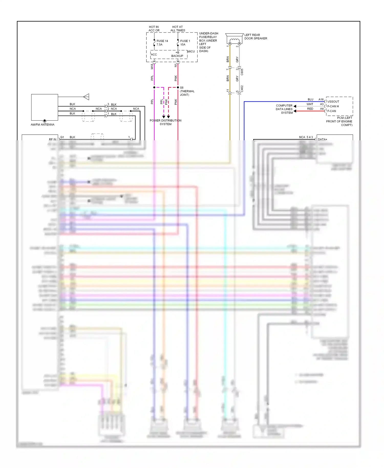 Wiring diagram red for Honda Insight ZE2 facelift (2011-2014) (41 of 63)