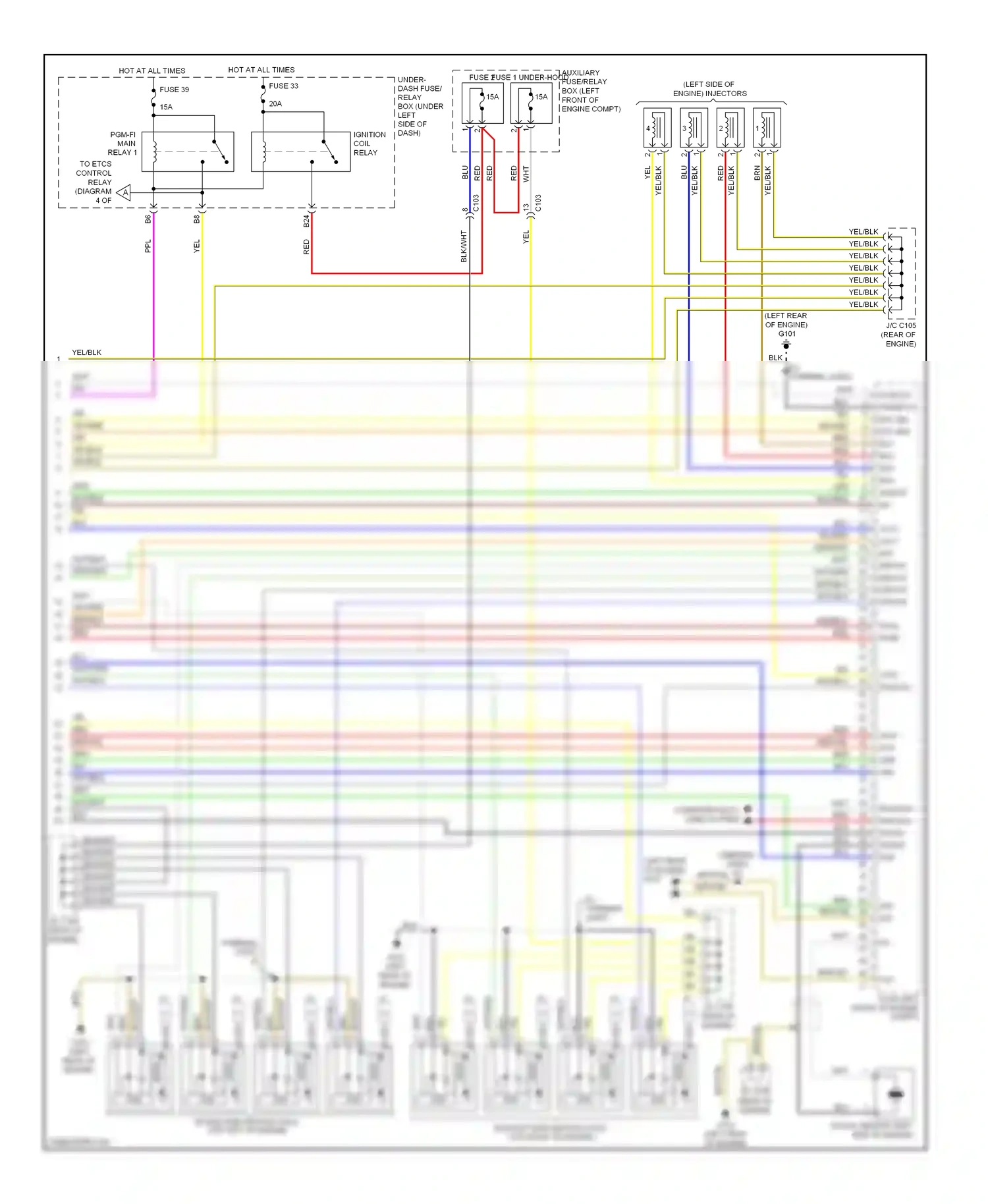Wiring diagram red/yel for Honda Insight ZE2 facelift (2011-2014) (4 of 6)