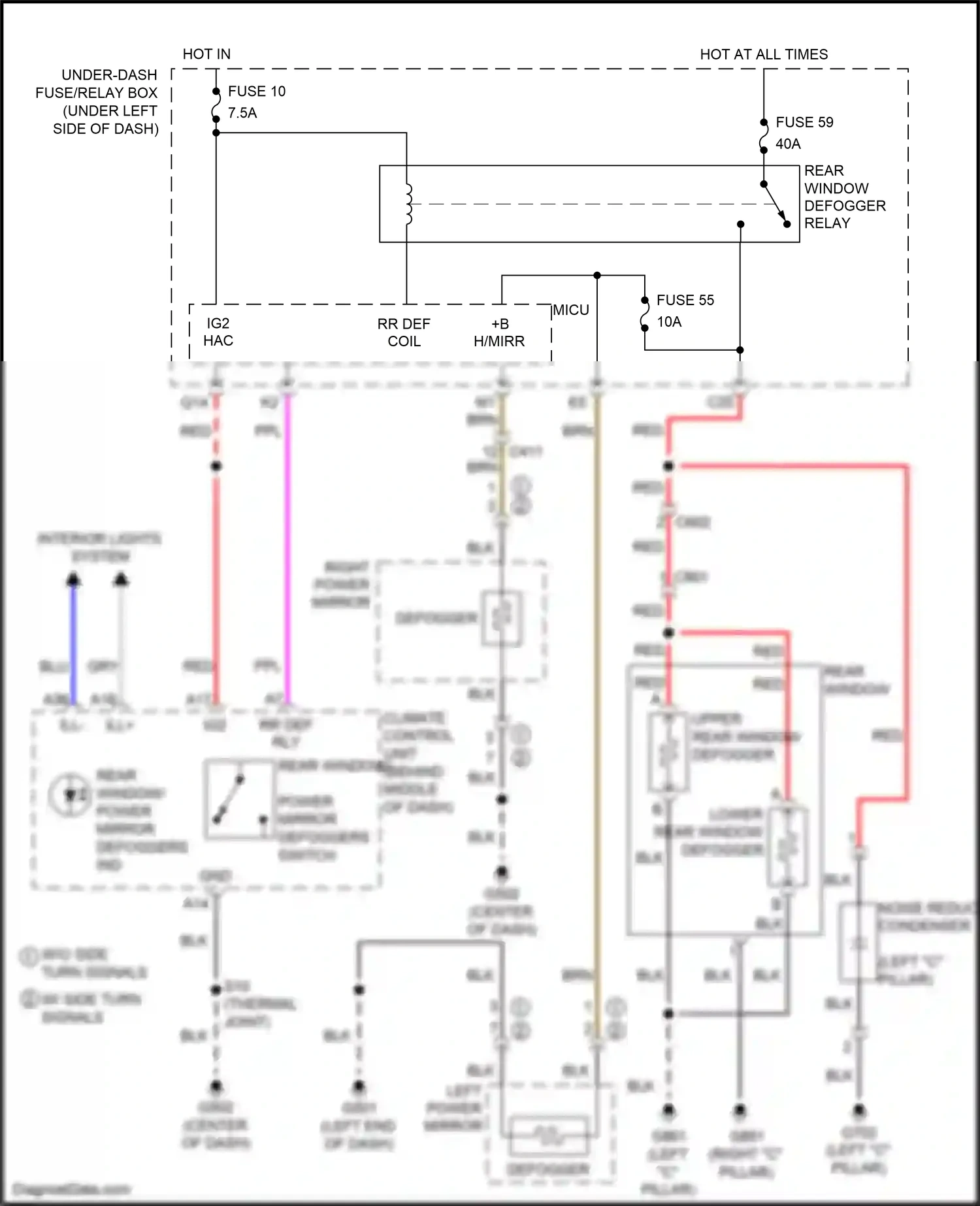 Wiring diagram blu for Honda Insight ZE2 facelift (2011-2014) (66 of 66)