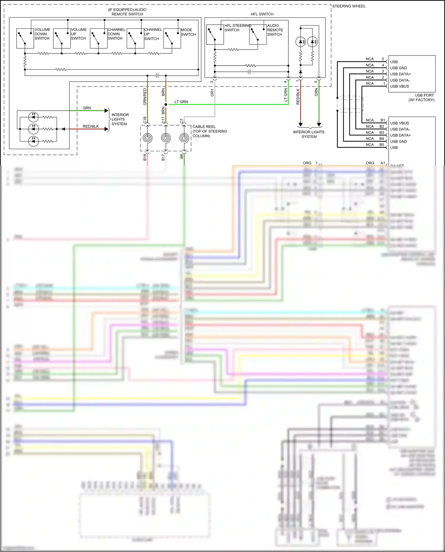 Wiring diagram gnd sh usb data- for Honda Insight ZE2 facelift (2011-2014) (2 of 2)