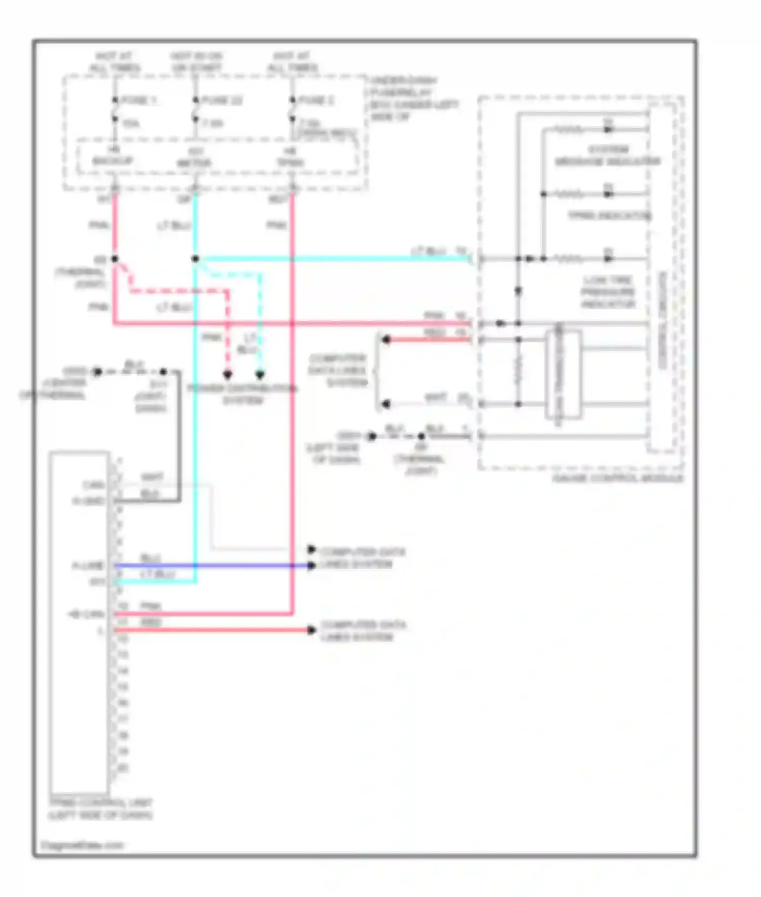 Insight Honda ZE2 (2009-2011): Tire pressure monitoring circuit