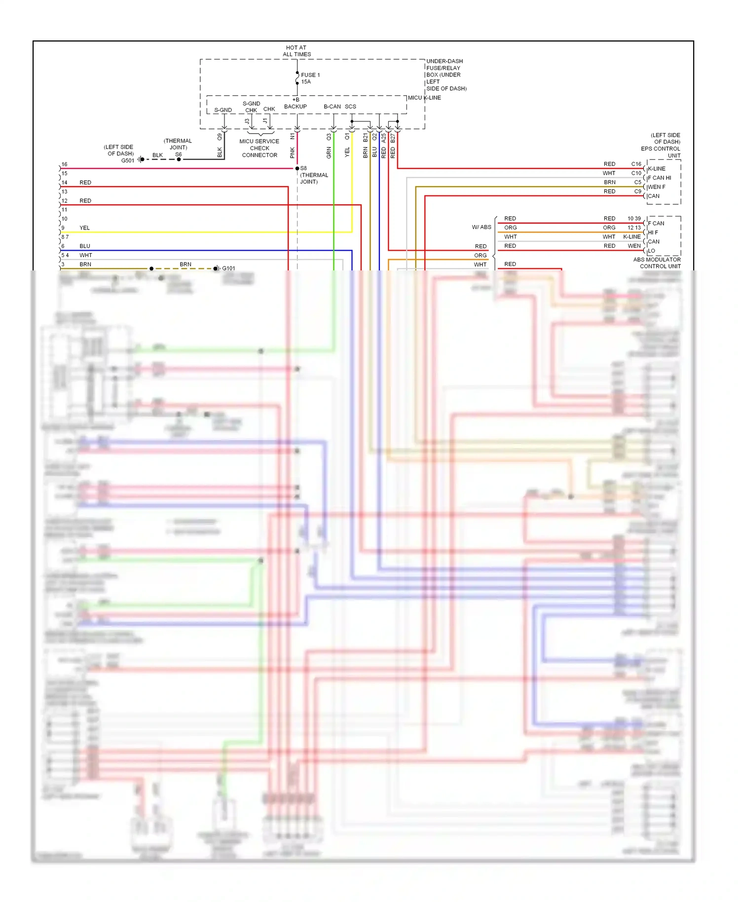 Honda Insight ZE2 (2009-2011) b-can trans- wiring diagram  (1 of 1)