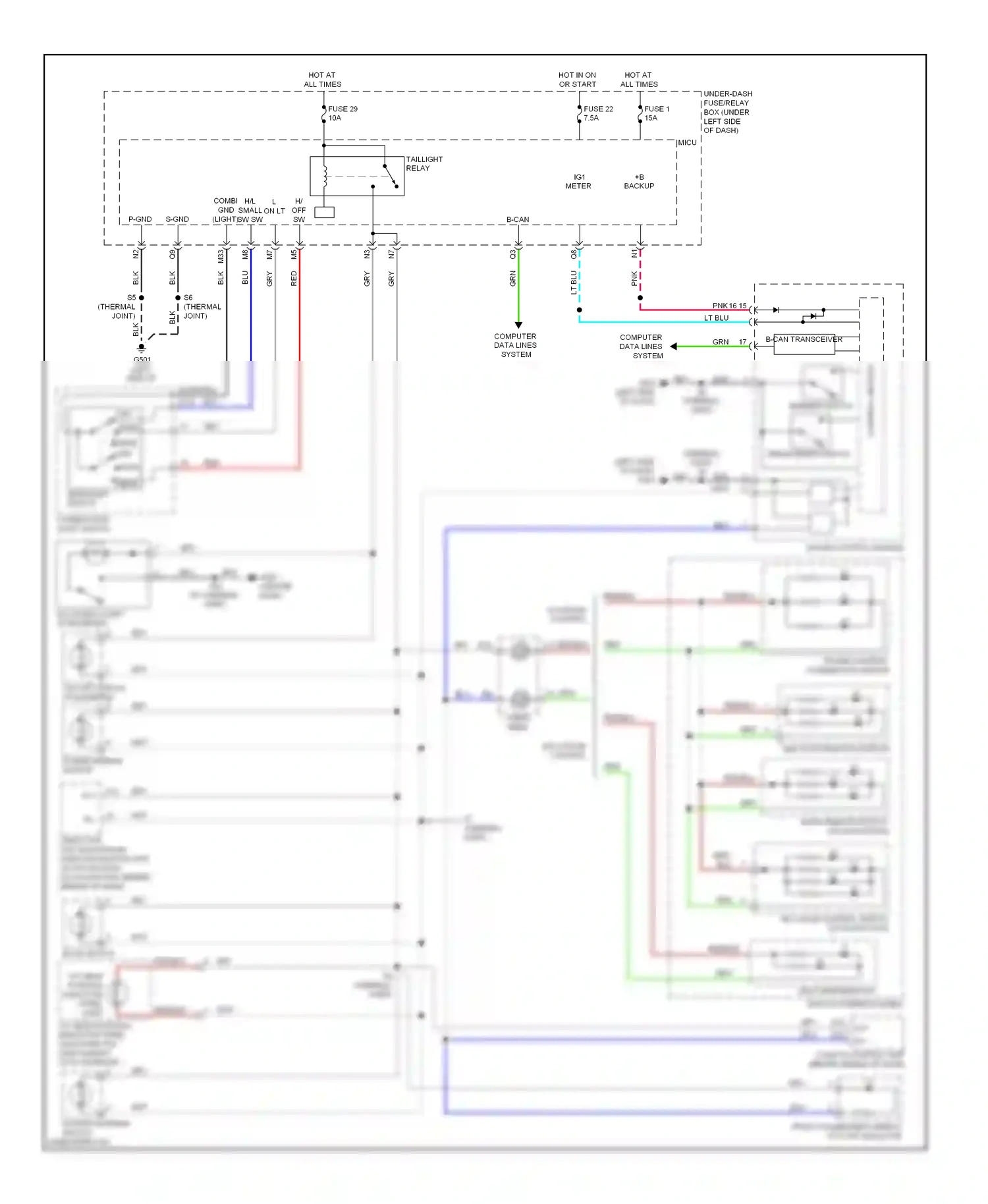 Honda Insight ZE2 (2009-2011) b-can transceiver wiring diagram  (7 of 7)