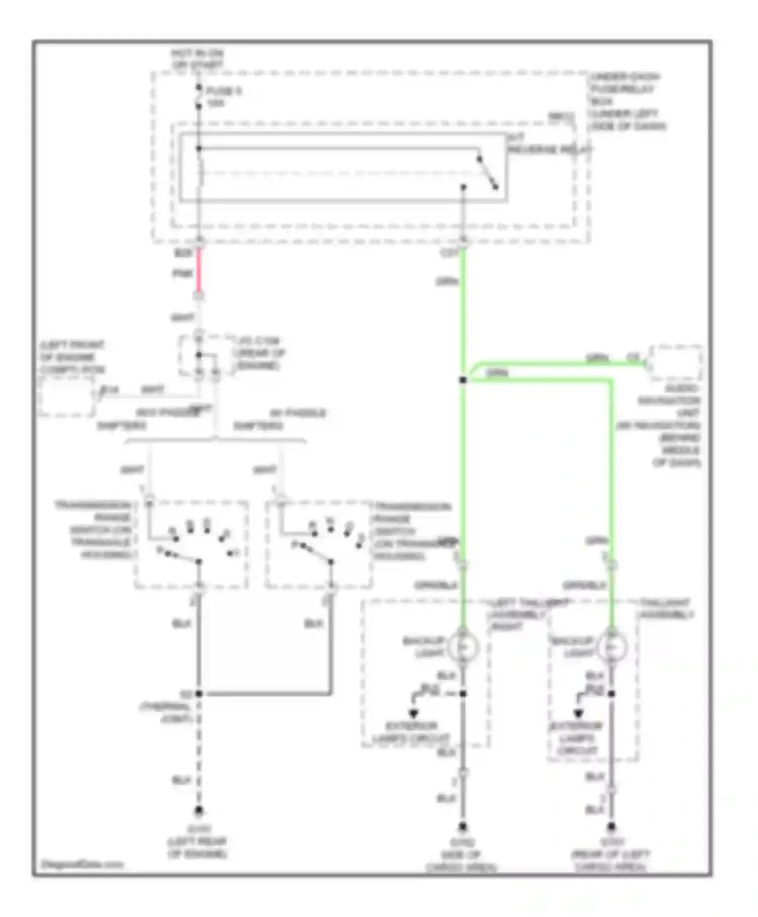 Wiring diagram backup light backup light for Honda Insight ZE2 (2009-2011)