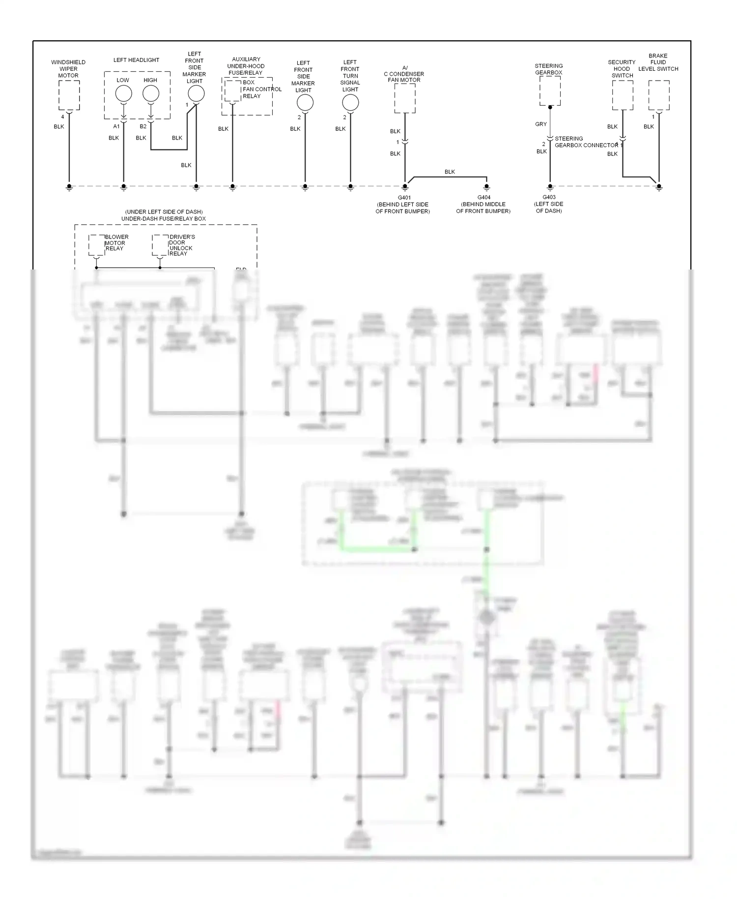 Honda Insight ZE2 (2009-2011) climate control unit wiring diagram  (1 of 3)