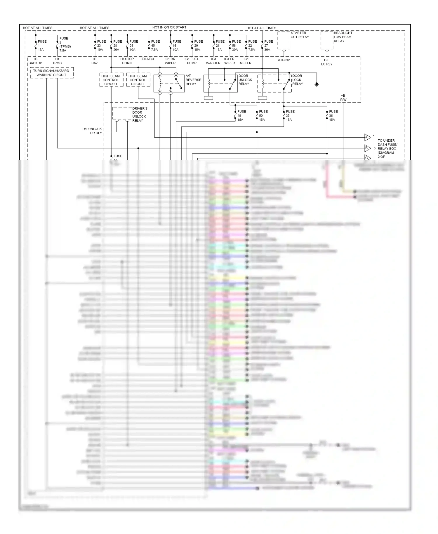 Honda Insight ZE2 (2009-2011) defogger system exterior lights system wiring diagram  (1 of 2)