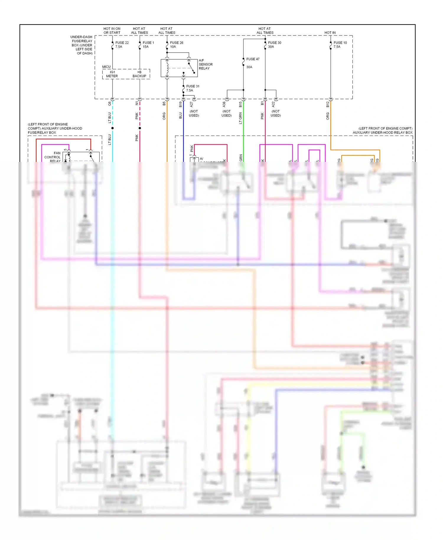 Honda Insight ZE2 (2009-2011) fan control relay wiring diagram  (2 of 3)